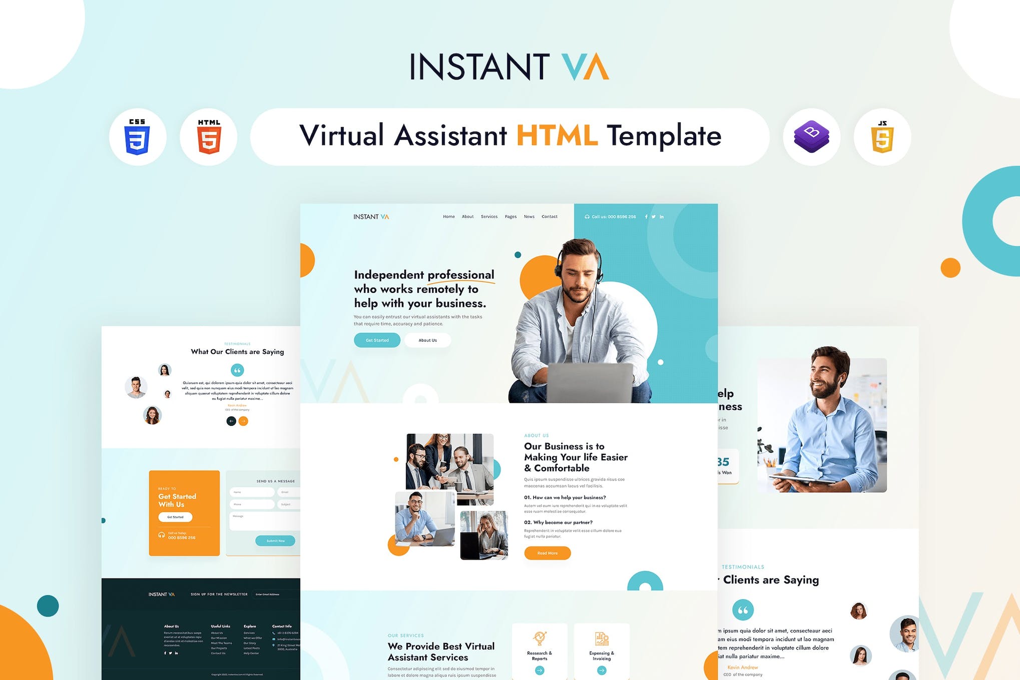 Instant VA | Virtual Assistant HTML Template