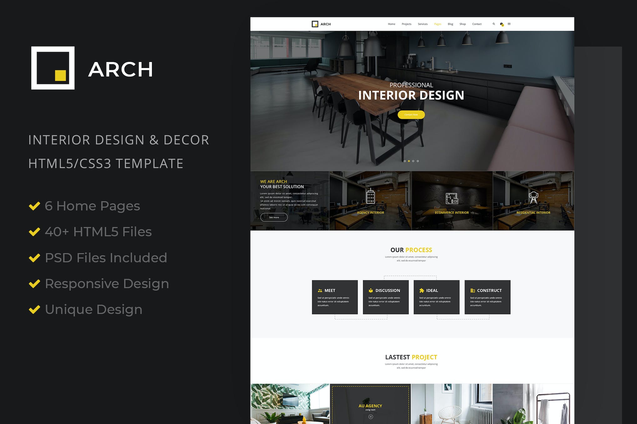 Interior Design, Architecture HTML5 Templale