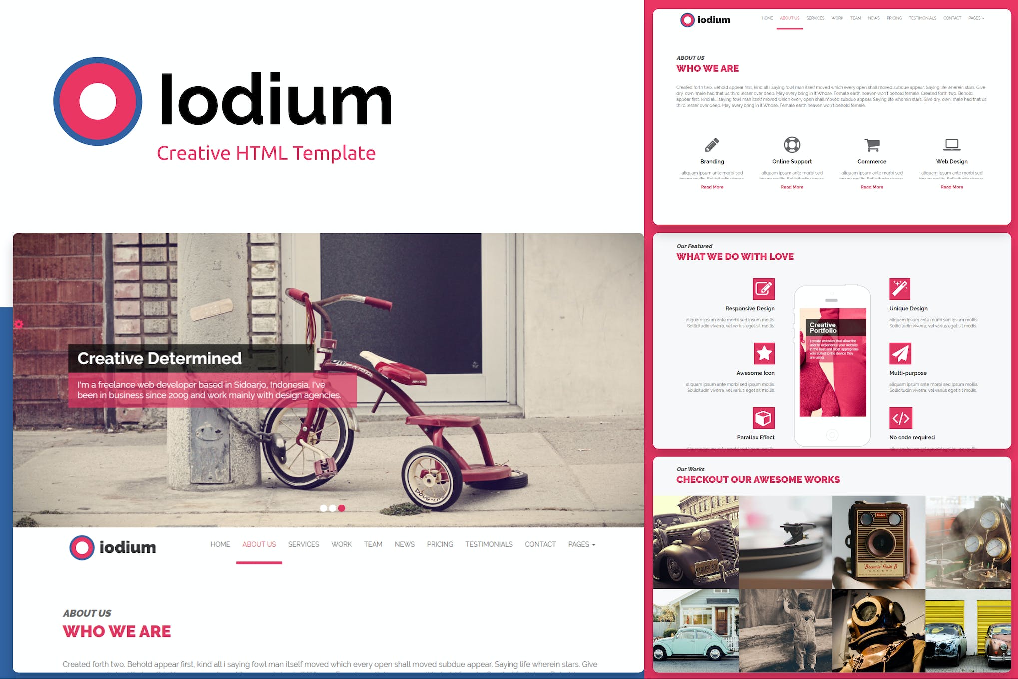 Iodium- Onepage Personal/Portofolio HTML Template