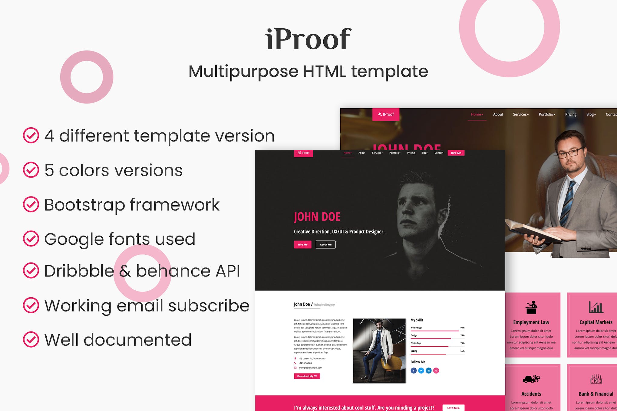 iProof – Multipurpose HTML Template