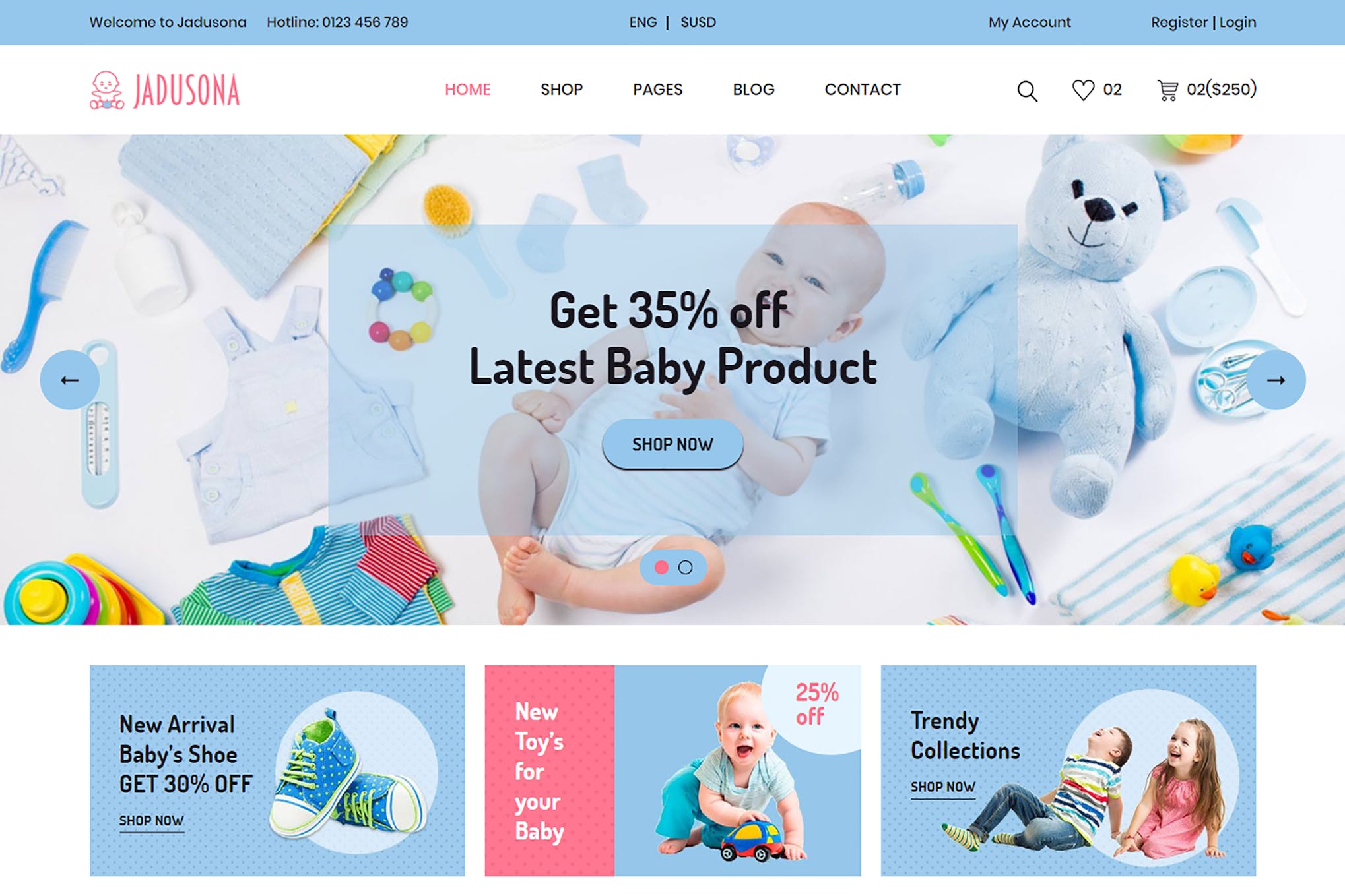 Jadusona – Baby Shop HTML Template