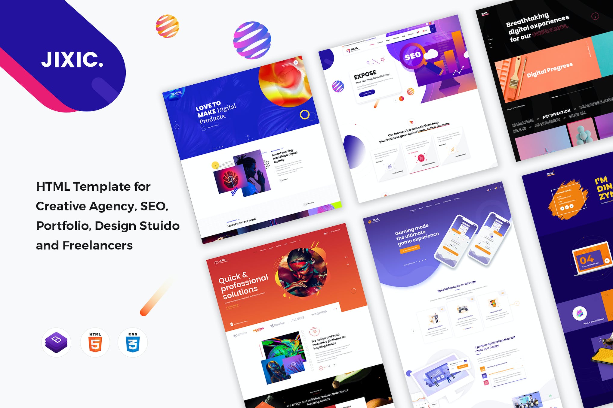 Jixic – Creative Agency & Multipurpose  Template