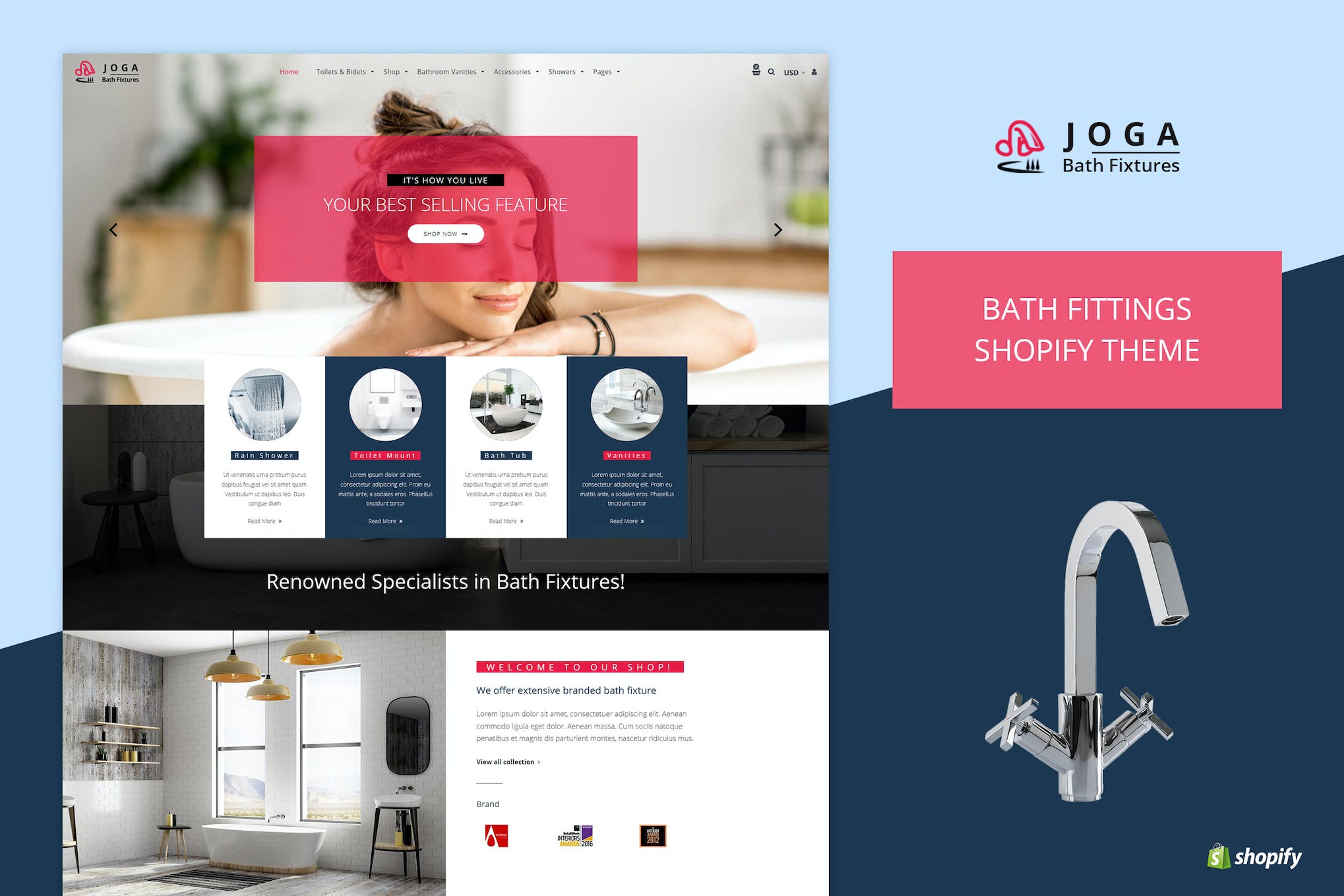 Joga | Bath Fittings Shopify Theme