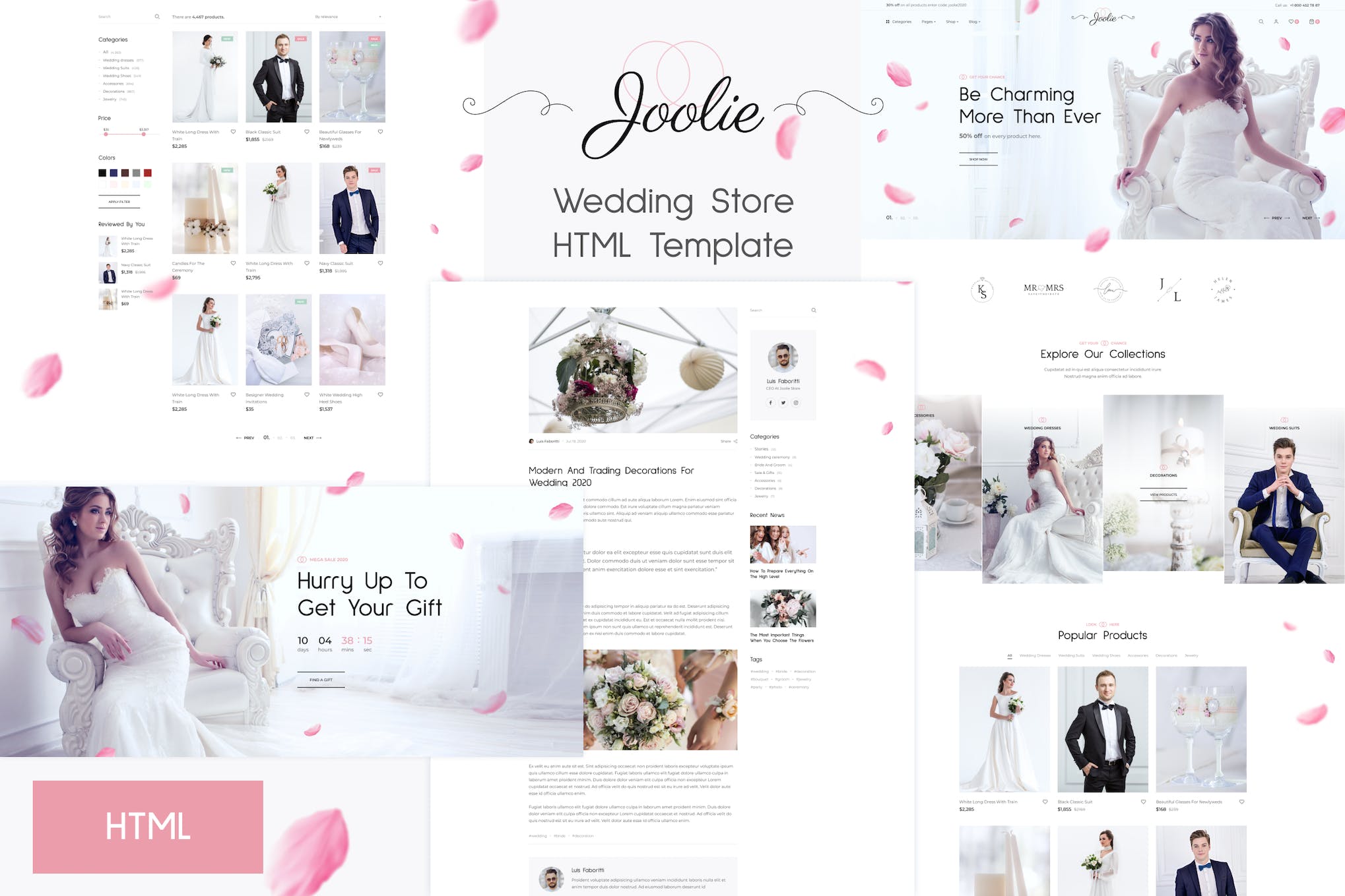 Joolie – Wedding Store HTML Template