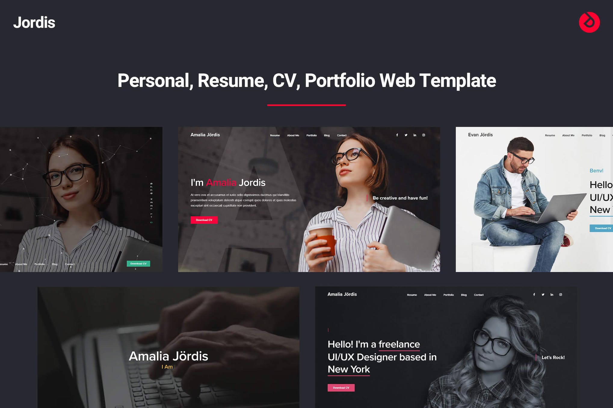 Jordis – Personal, CV, Resume, Portfolio