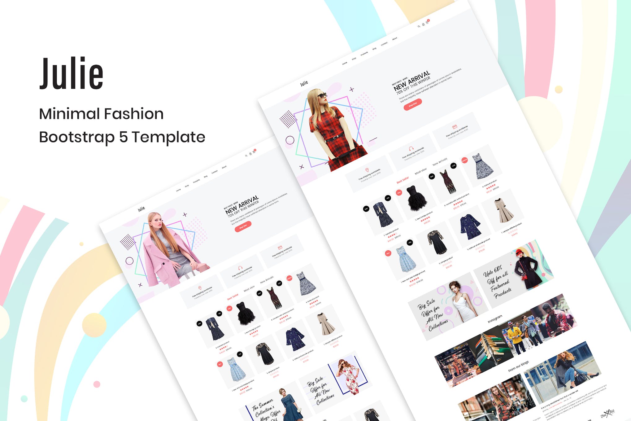 Julie – Minimal Fashion Bootstrap 5 Template