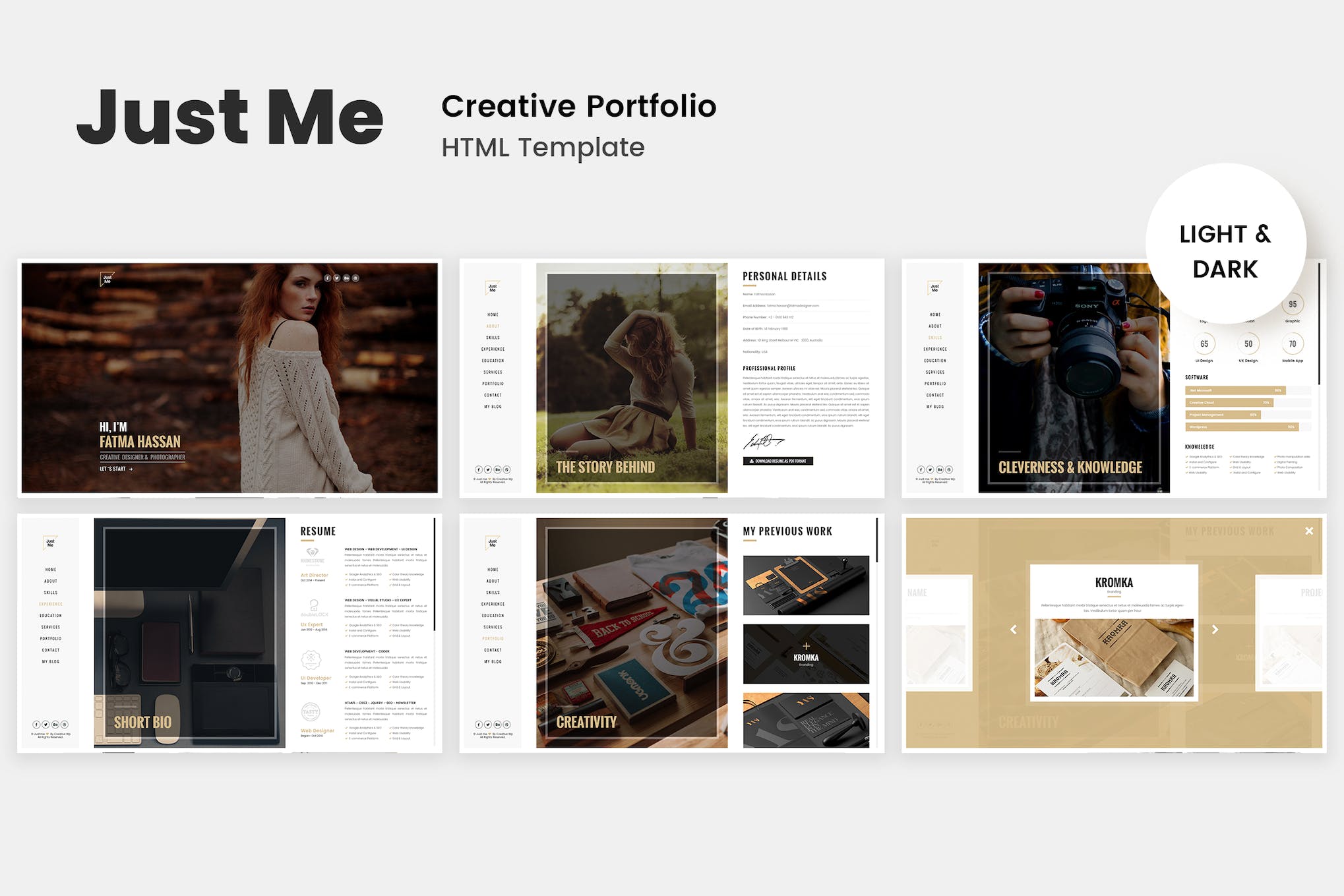 Just Me – Creative Portfolio HTML5 Template