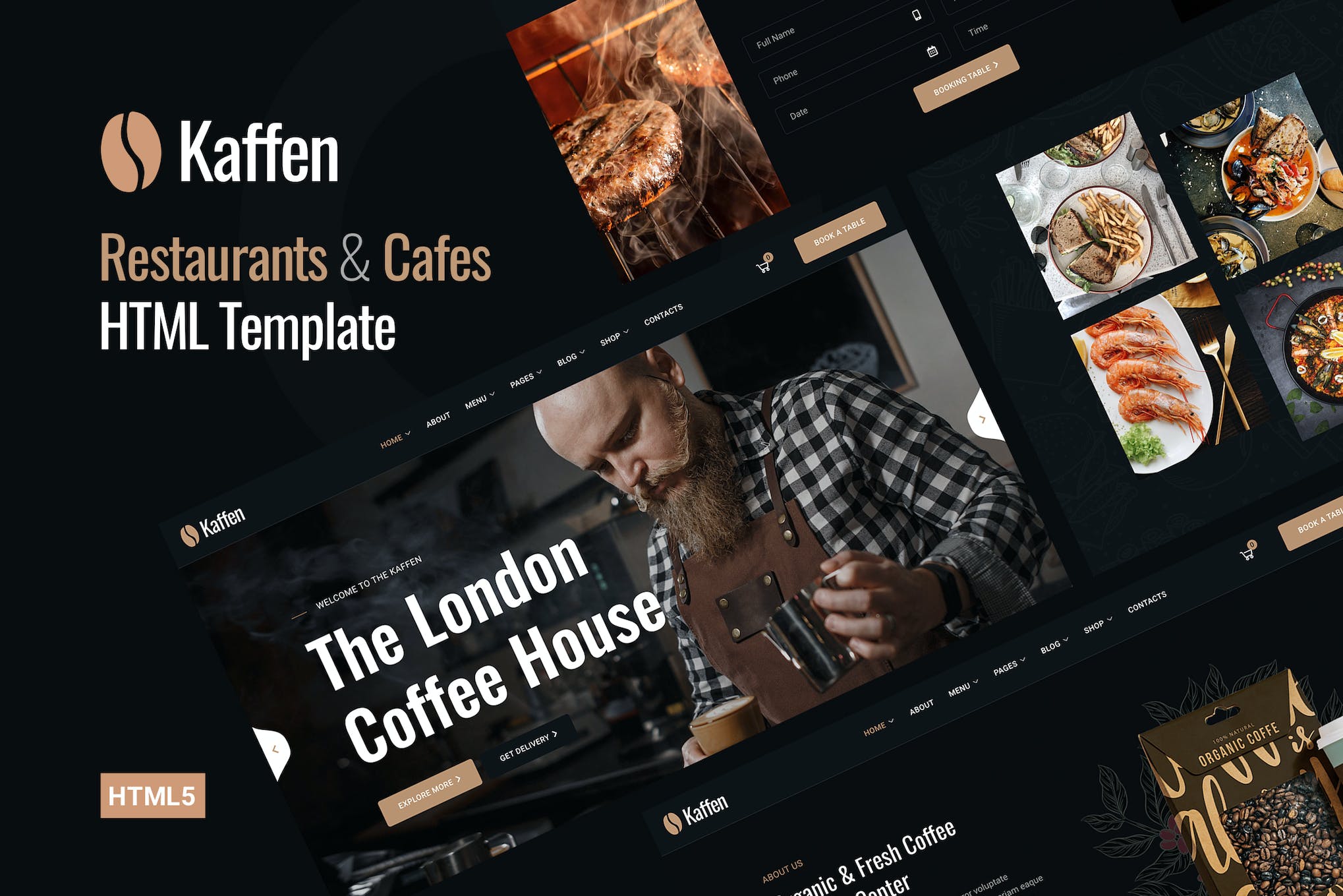 Kaffen – Restaurant Cafe & Coffee Shop Template