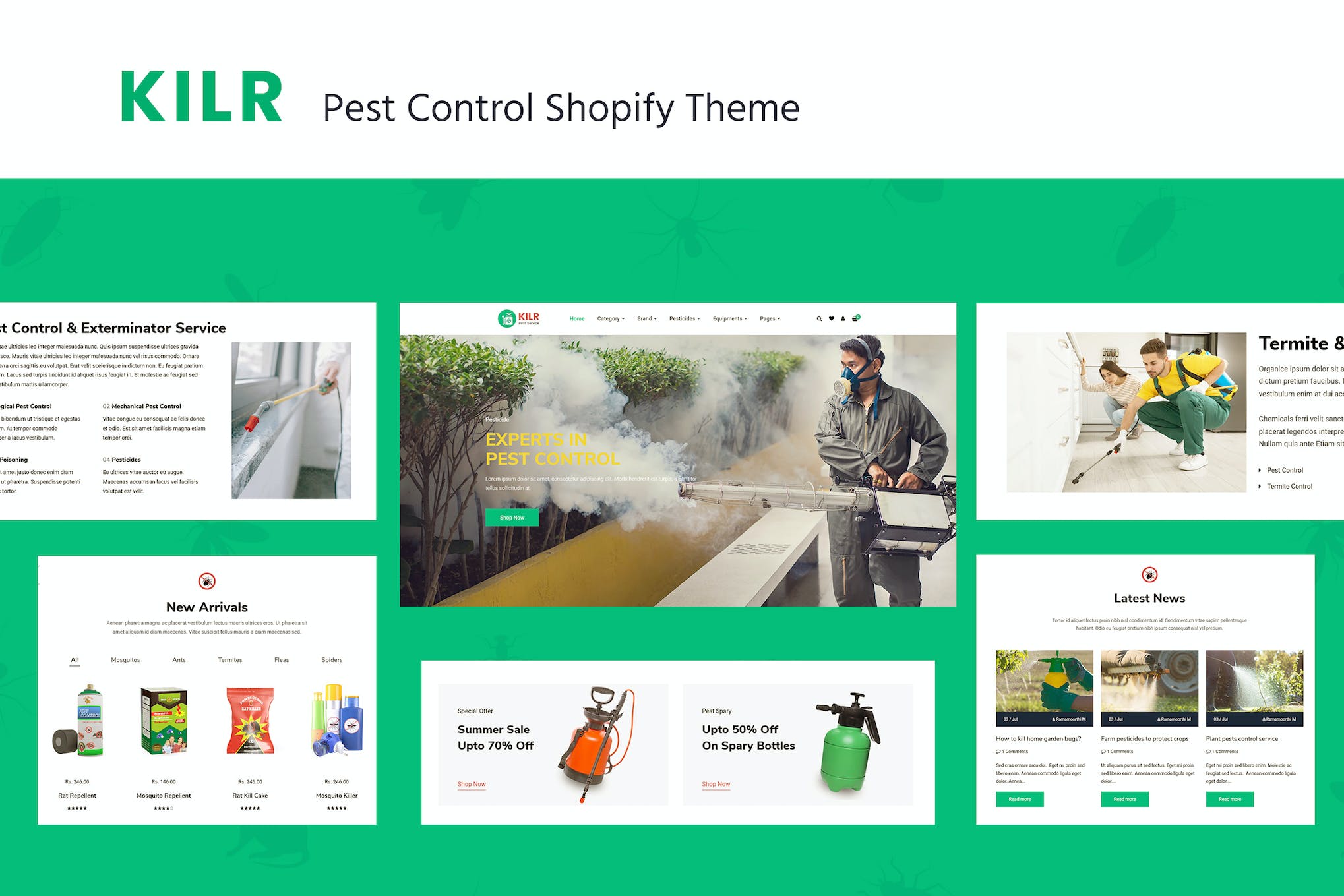 Kilr – Pesticides Store, Services Shopify Theme