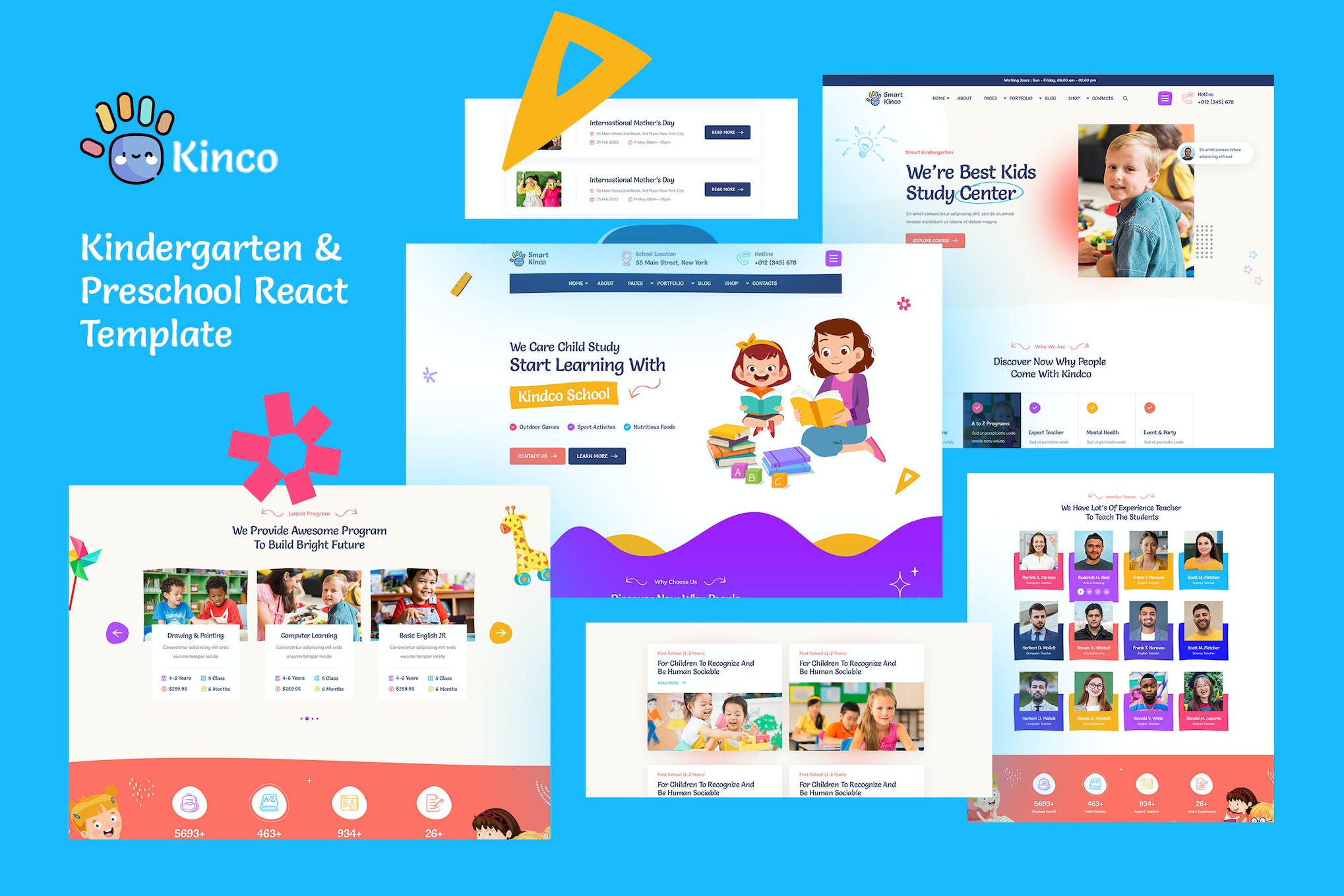 Kinco – Day Care & Kindergarten React Template