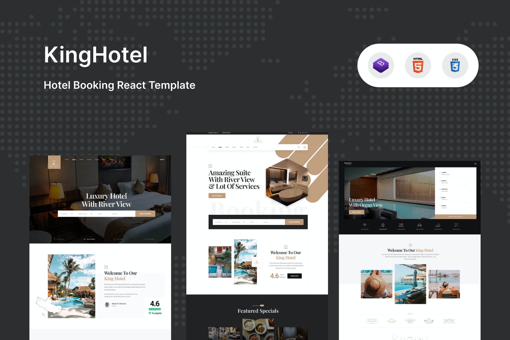 KingHo – Hotel Booking React Template