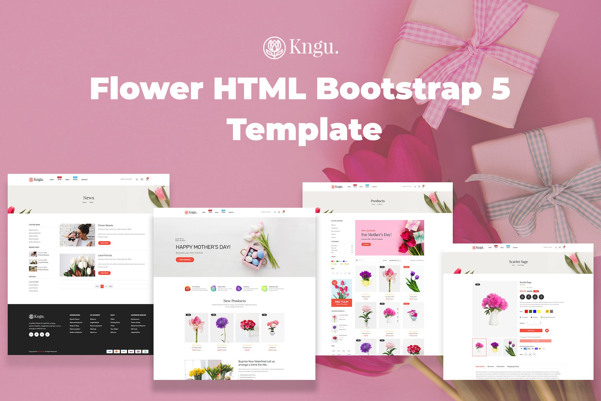 Kngu – Flower HTML Bootstrap 5 Template