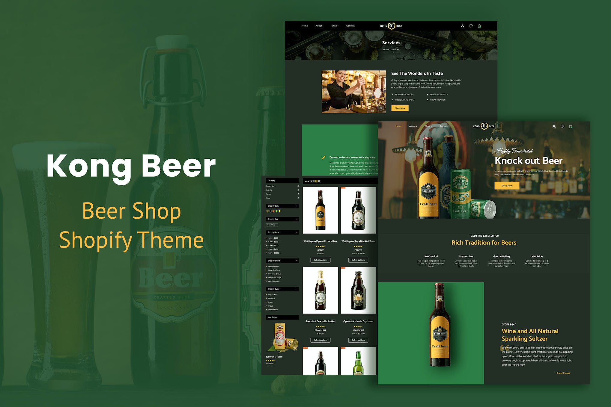 Kong – Alcohol, Beer & Liquor Store Shopify Theme