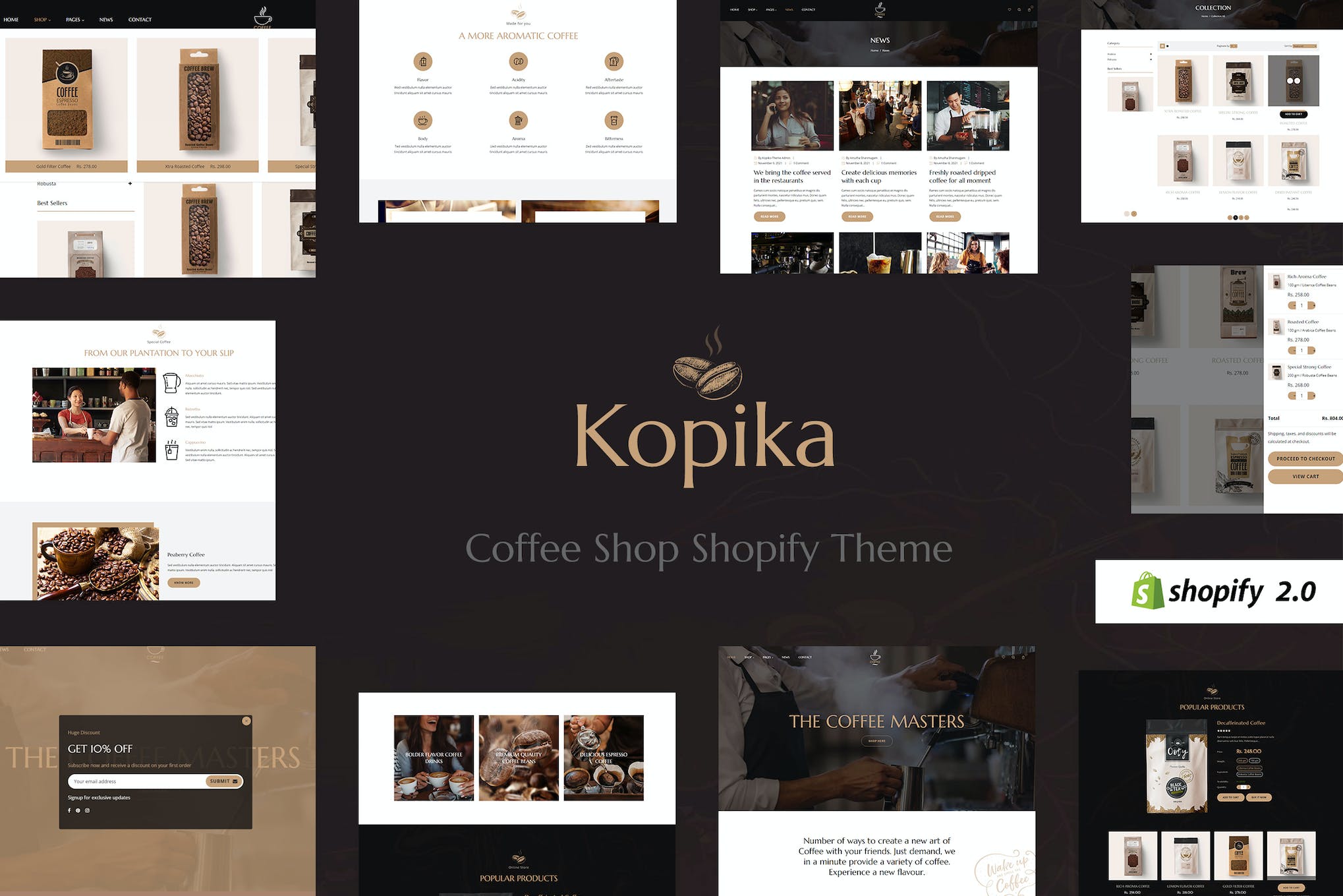 Kopiko – Cafe Bakery & Coffee Shop Shopify Theme