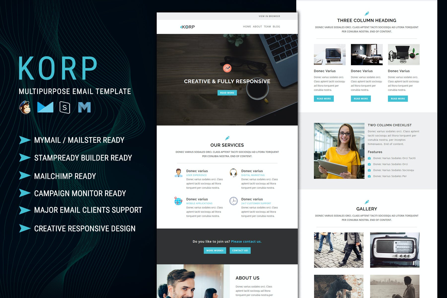 KORP – Multipurpose Responsive Email Template