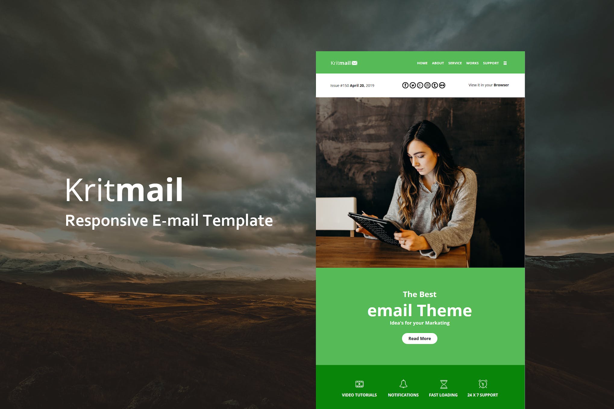 Krit Mail – Responsive E-mail Template