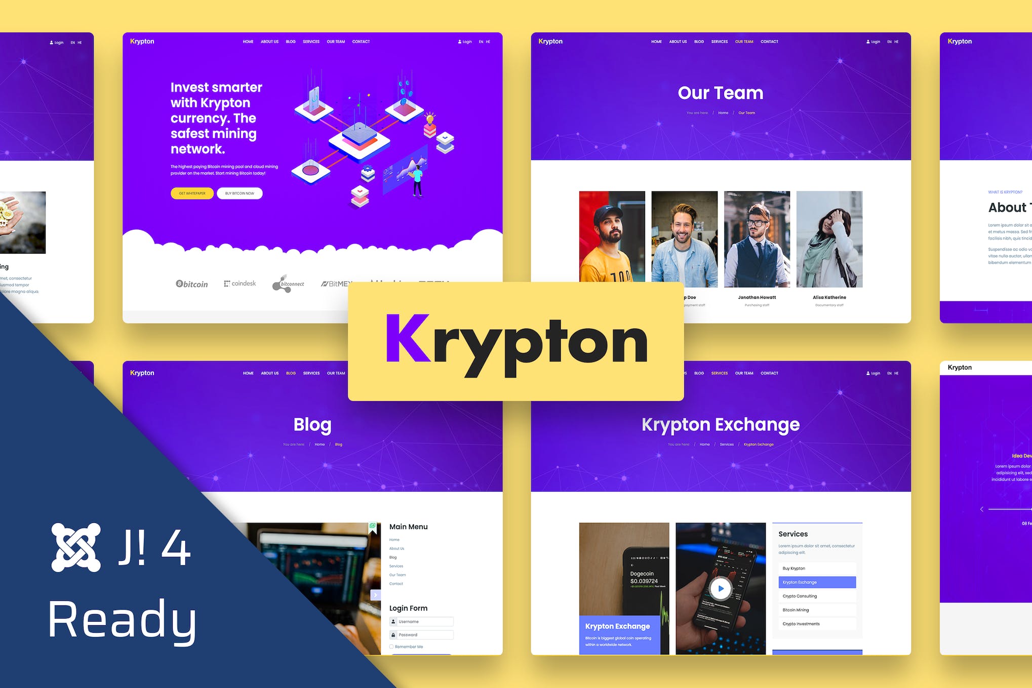 Krypton – Bitcoin Currency Joomla 4 Template