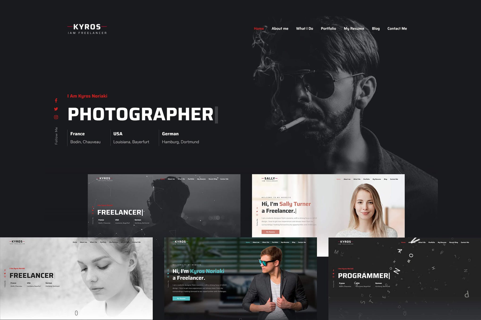 Kyros – Personal Portfolio HTML Website Template