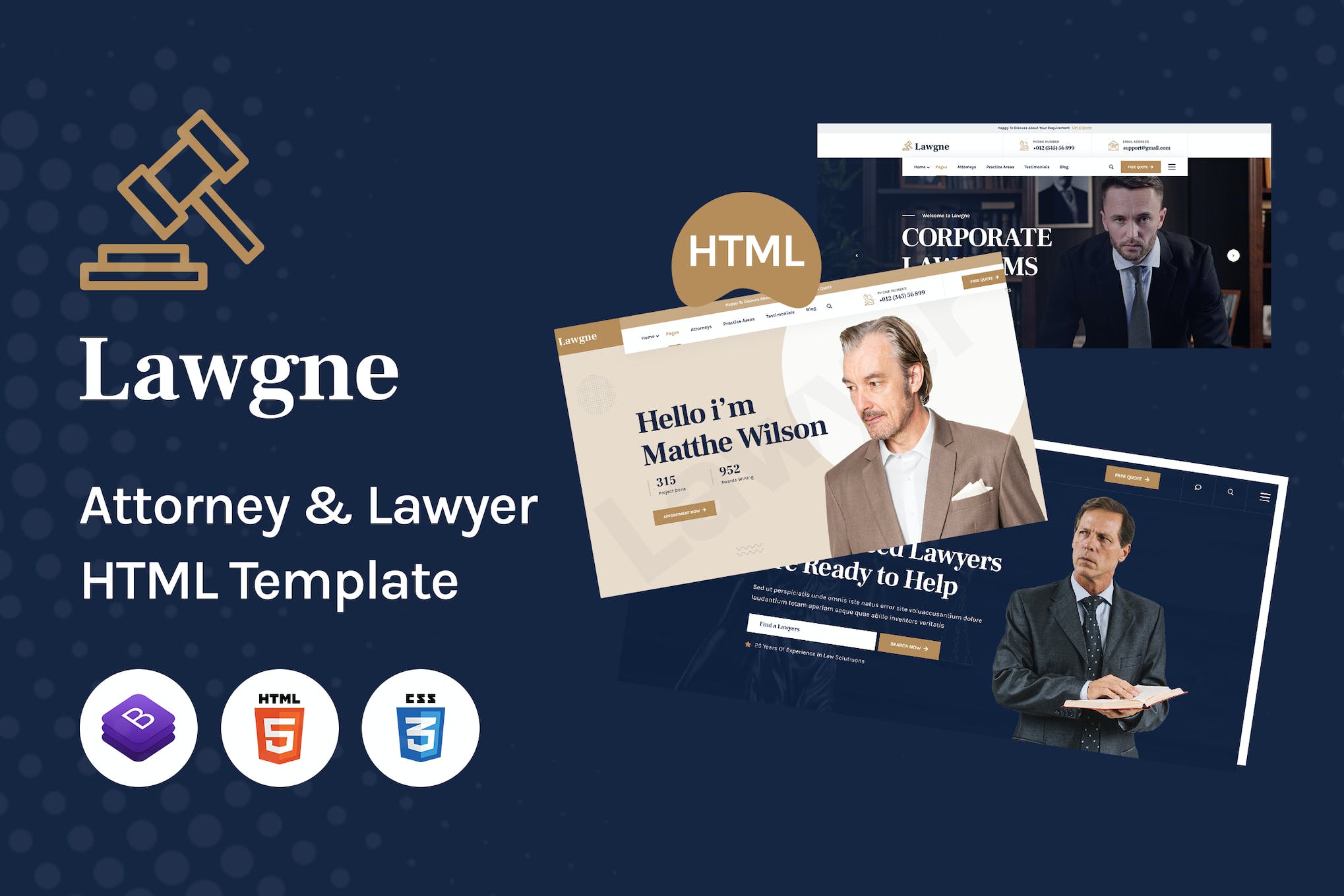 Lawgne – HTML Template for Attorney & Lawyers