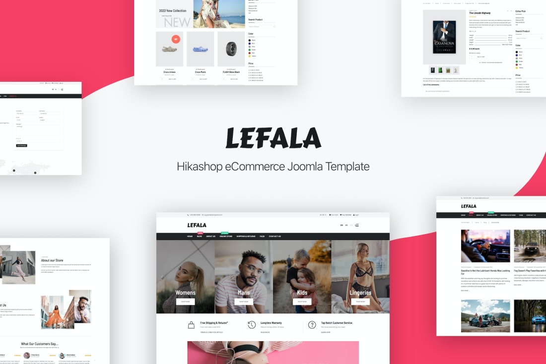 Lefala - Hikashop eCommerce Joomla 4 Template