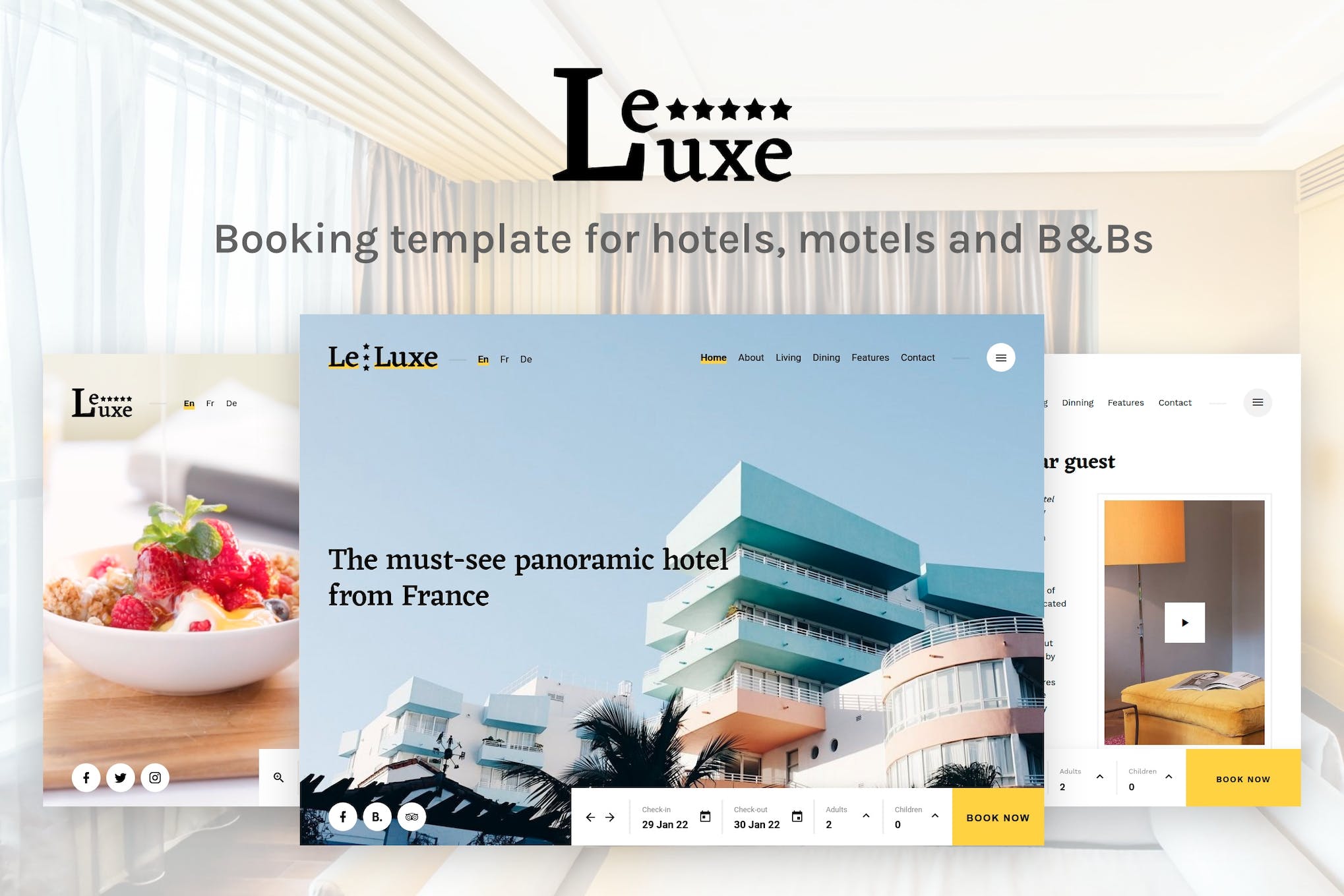 LeLuxe – Booking Hotel HTML Site Template