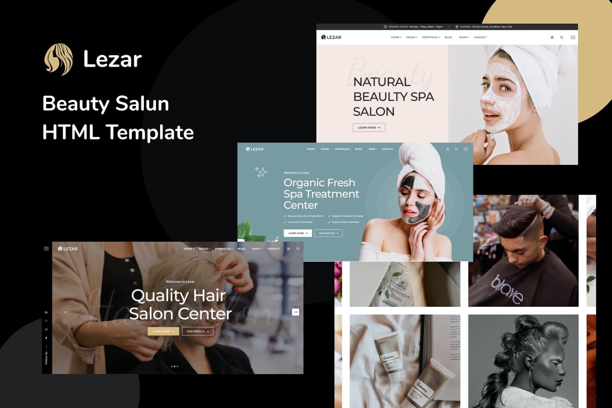 Lezar – Beauty Salon & Spa HTML Template