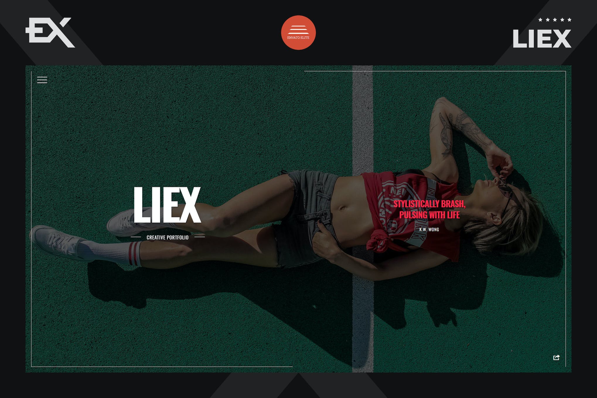 Liex – Creative One Page Portfolio Template