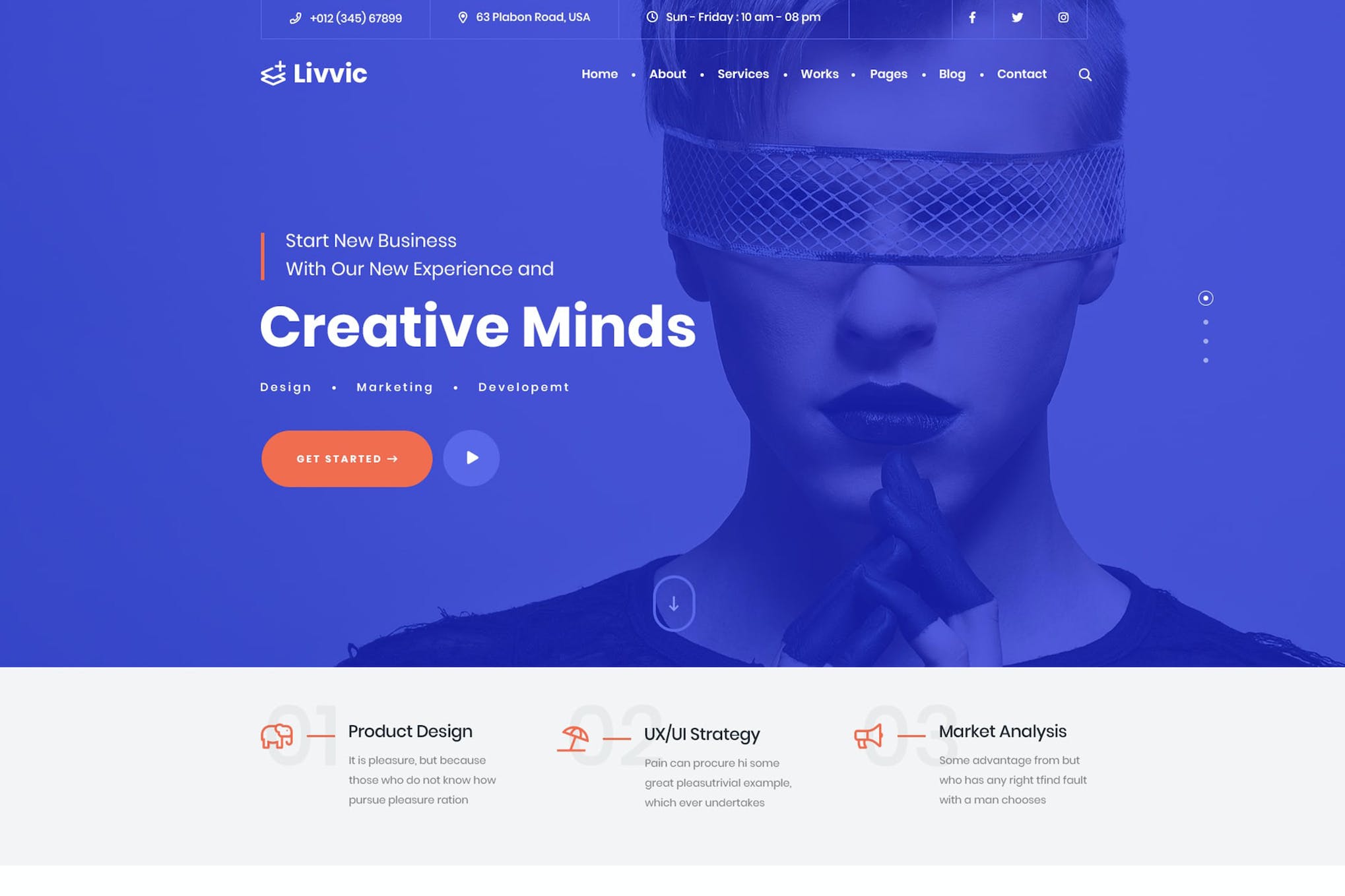 Livvic – Personal Portfolio HTML Template