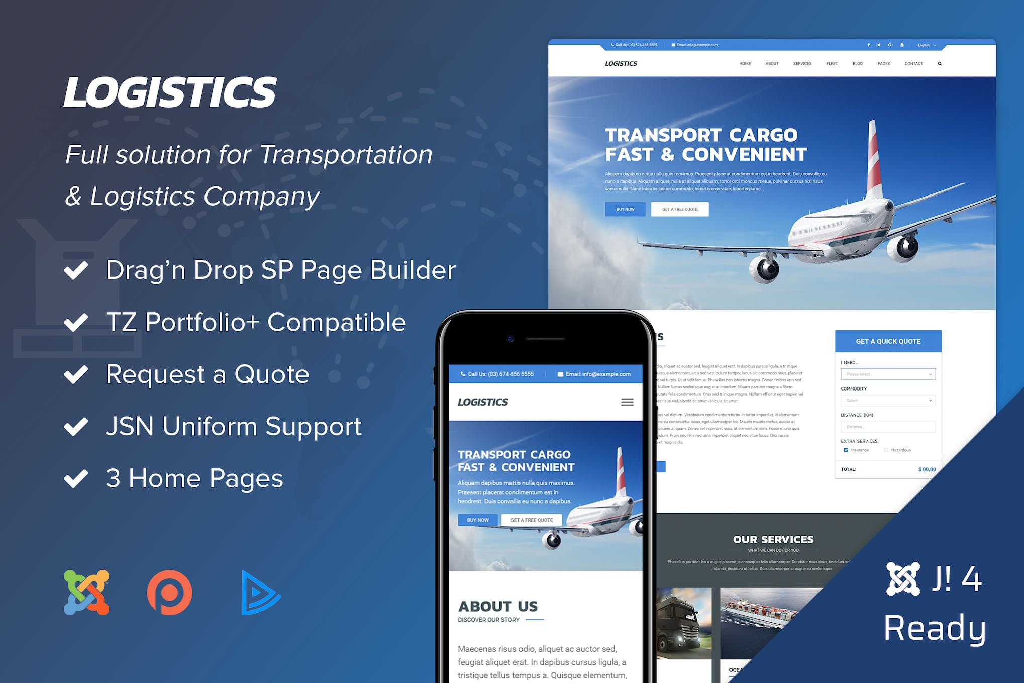 Logistics – Transportation Joomla 4 Template