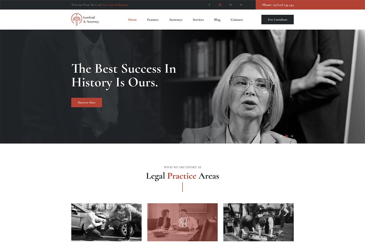 Lowlead – Attorney & Lawyers HTML Template