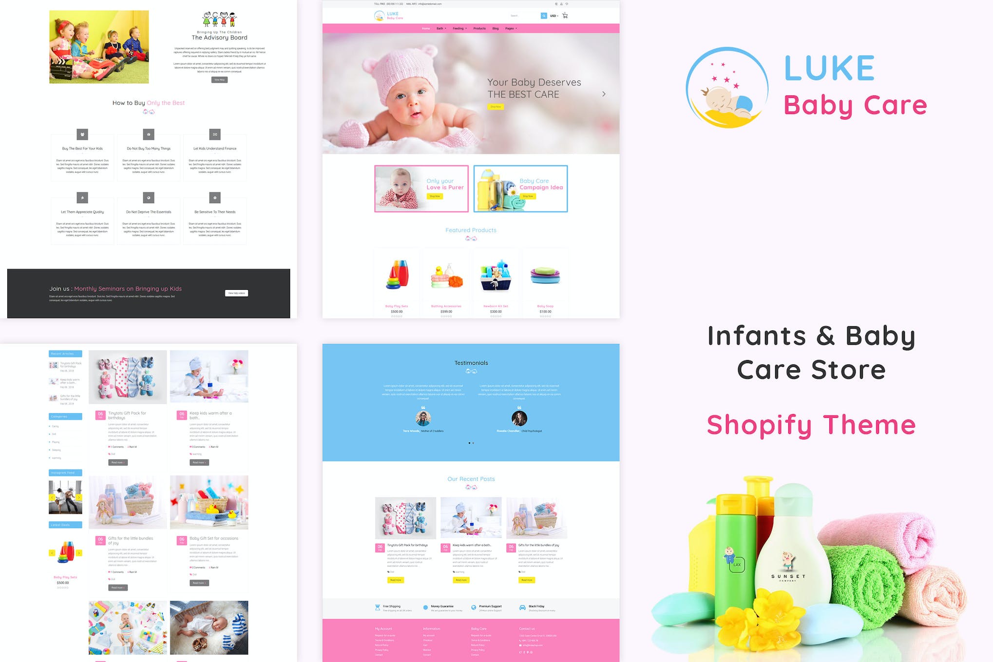 Luke – Infants & Baby Care Store Shopify Theme