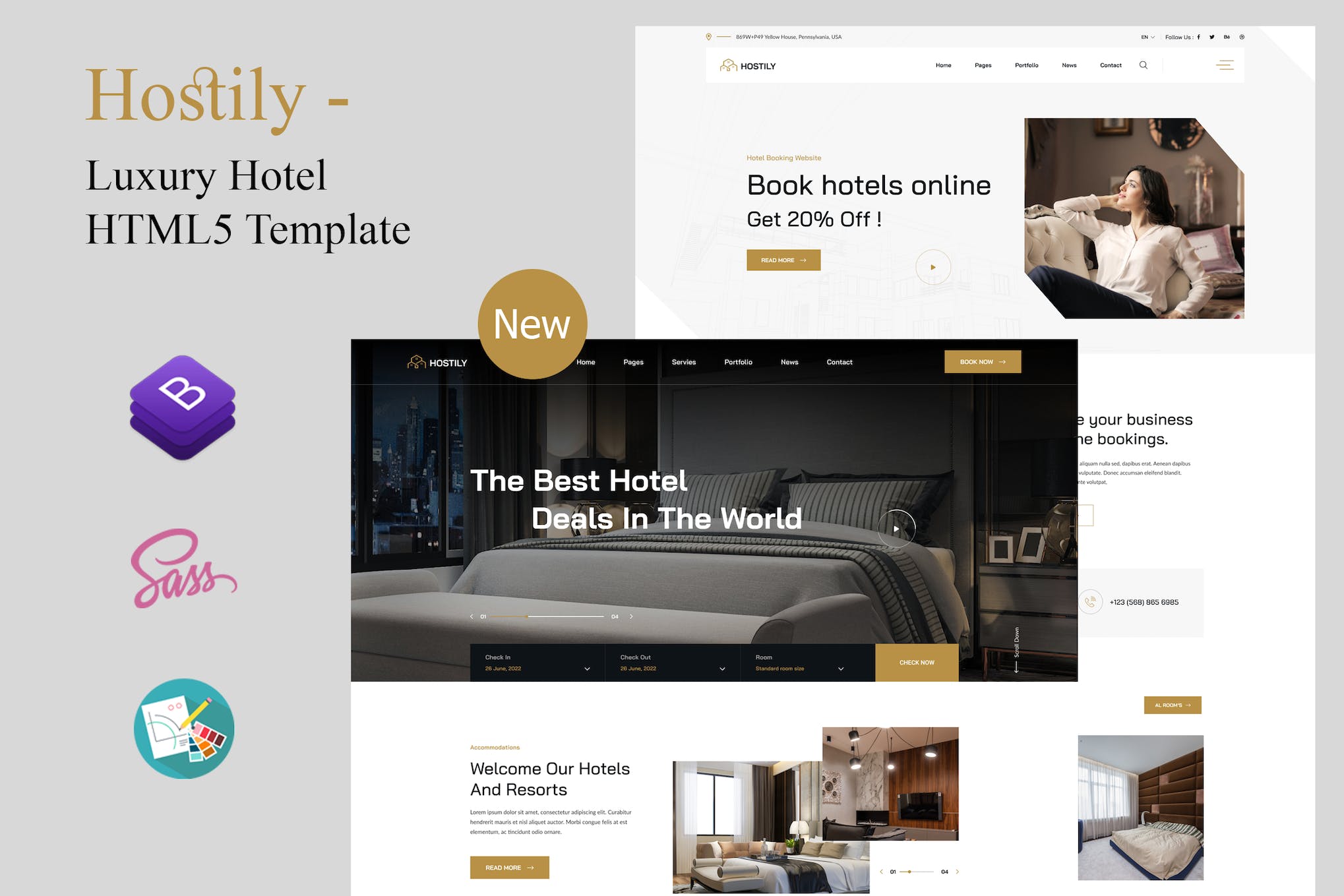 Luxury Hotel Booking Bootstrap Template