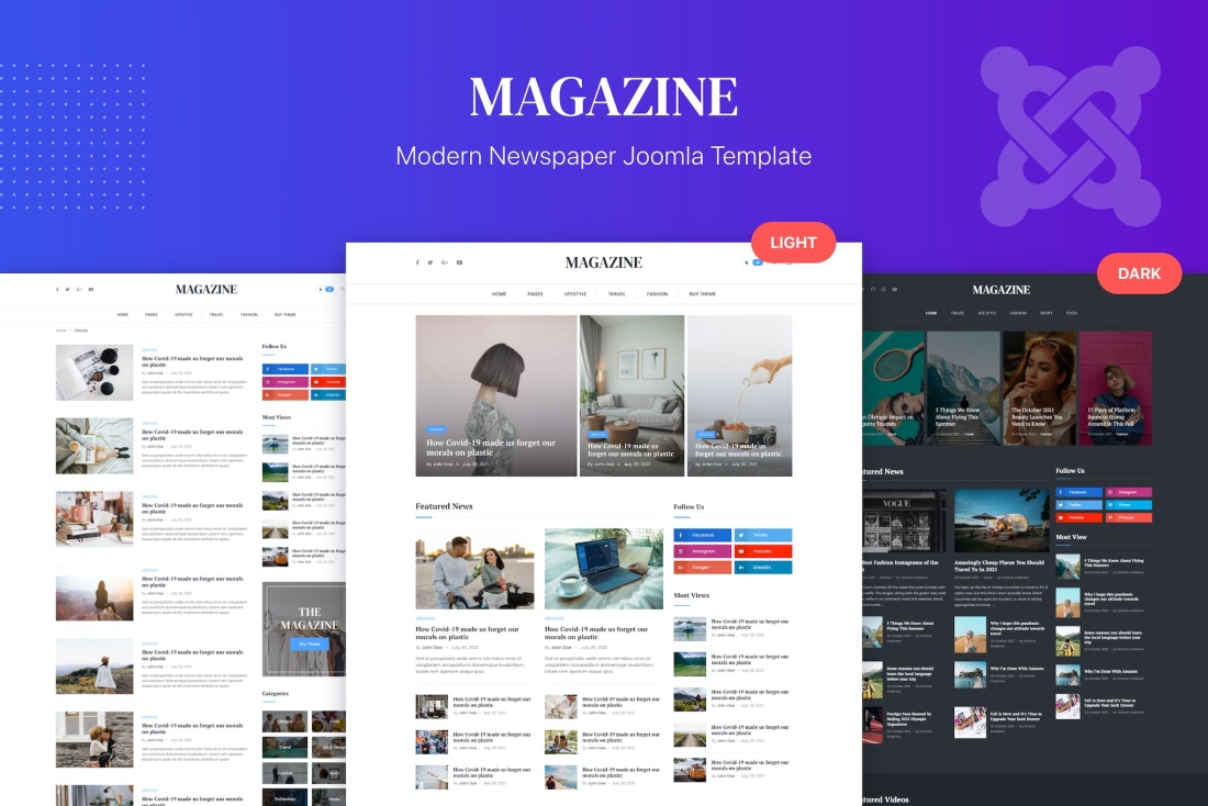 Magazine - Blog, Newspaper Joomla 4 Template