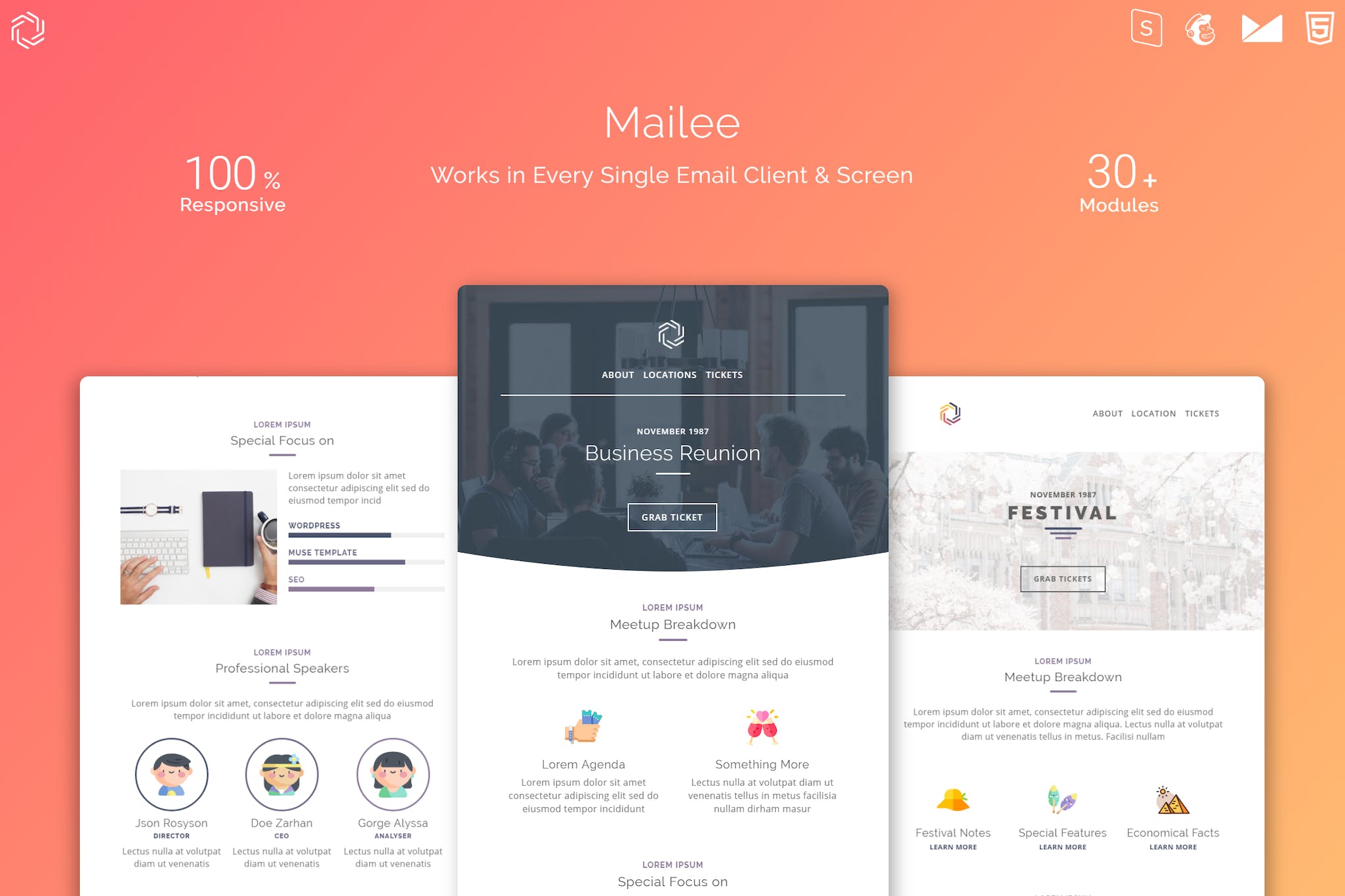 Mailee Responsive Multipurpose Email Template