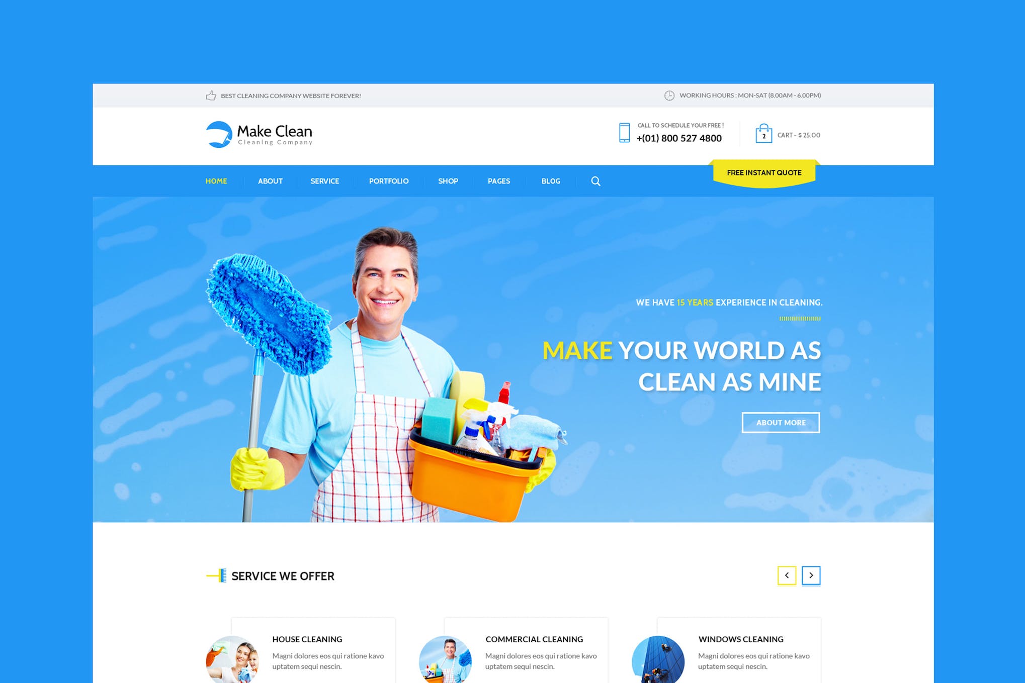 Make Clean – Cleaning Company HTML Template