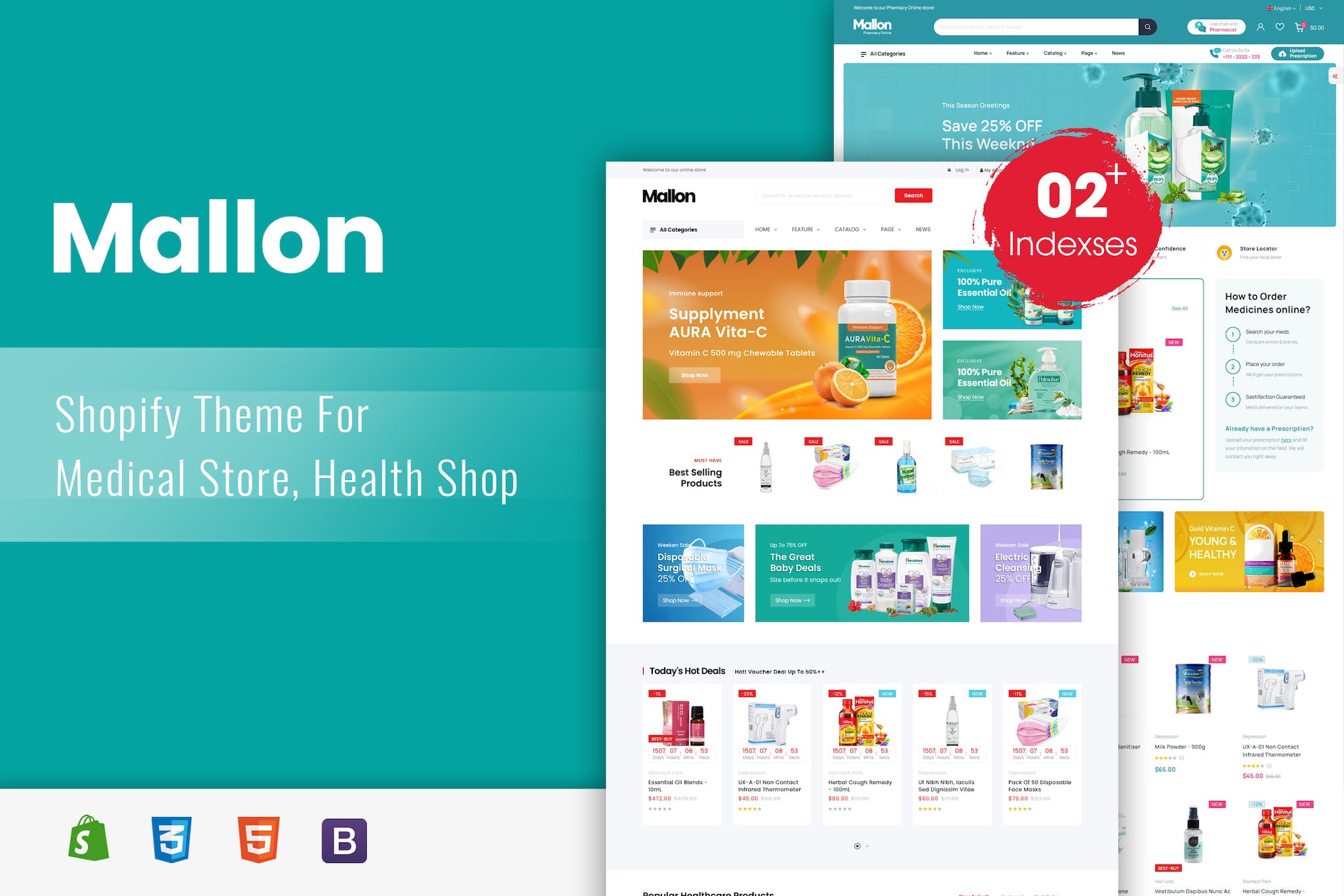 Mallon – Medical Store, Health Shop Shopify Theme