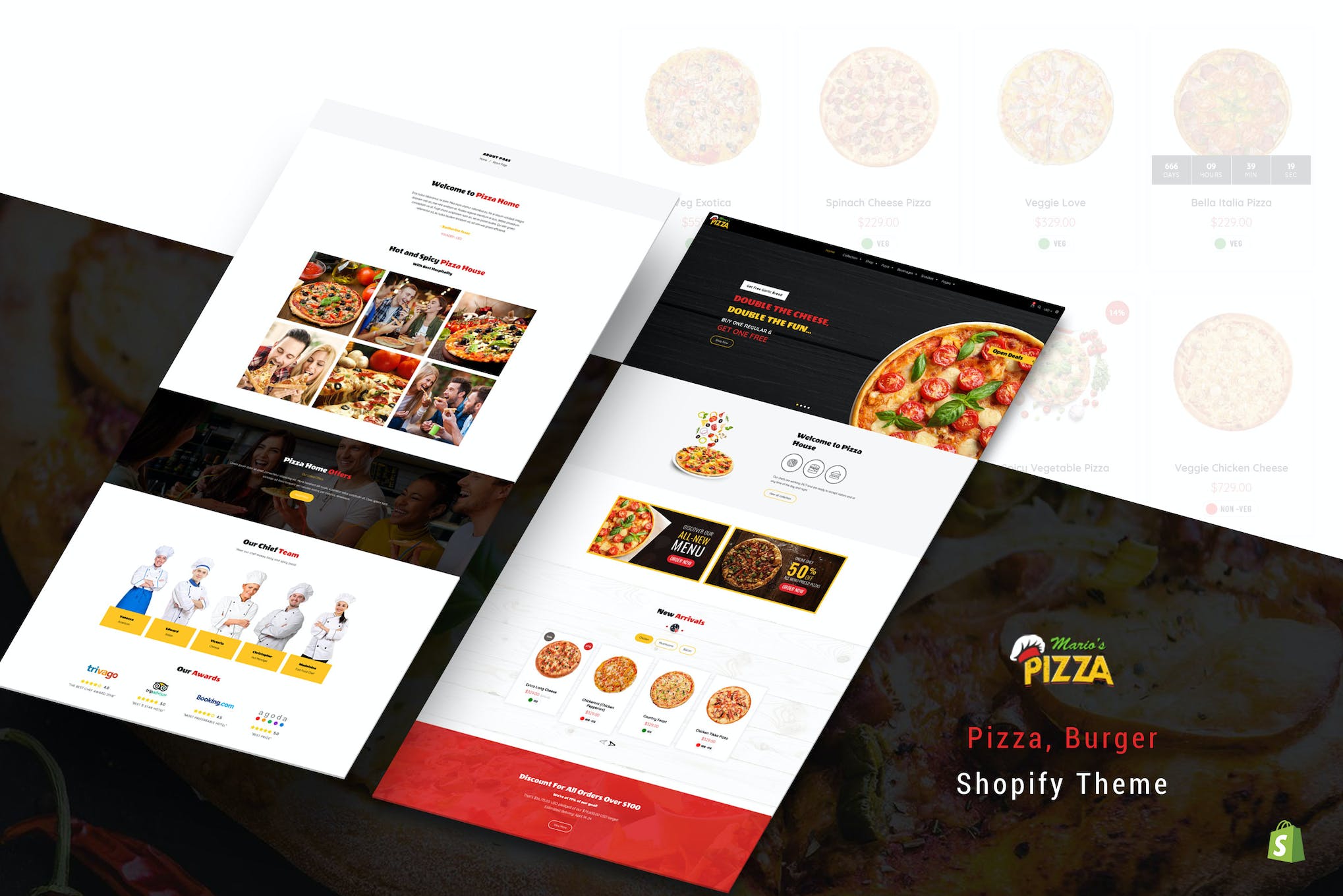 Marios Pizza | Pizza, Burger Restaurant Shopify