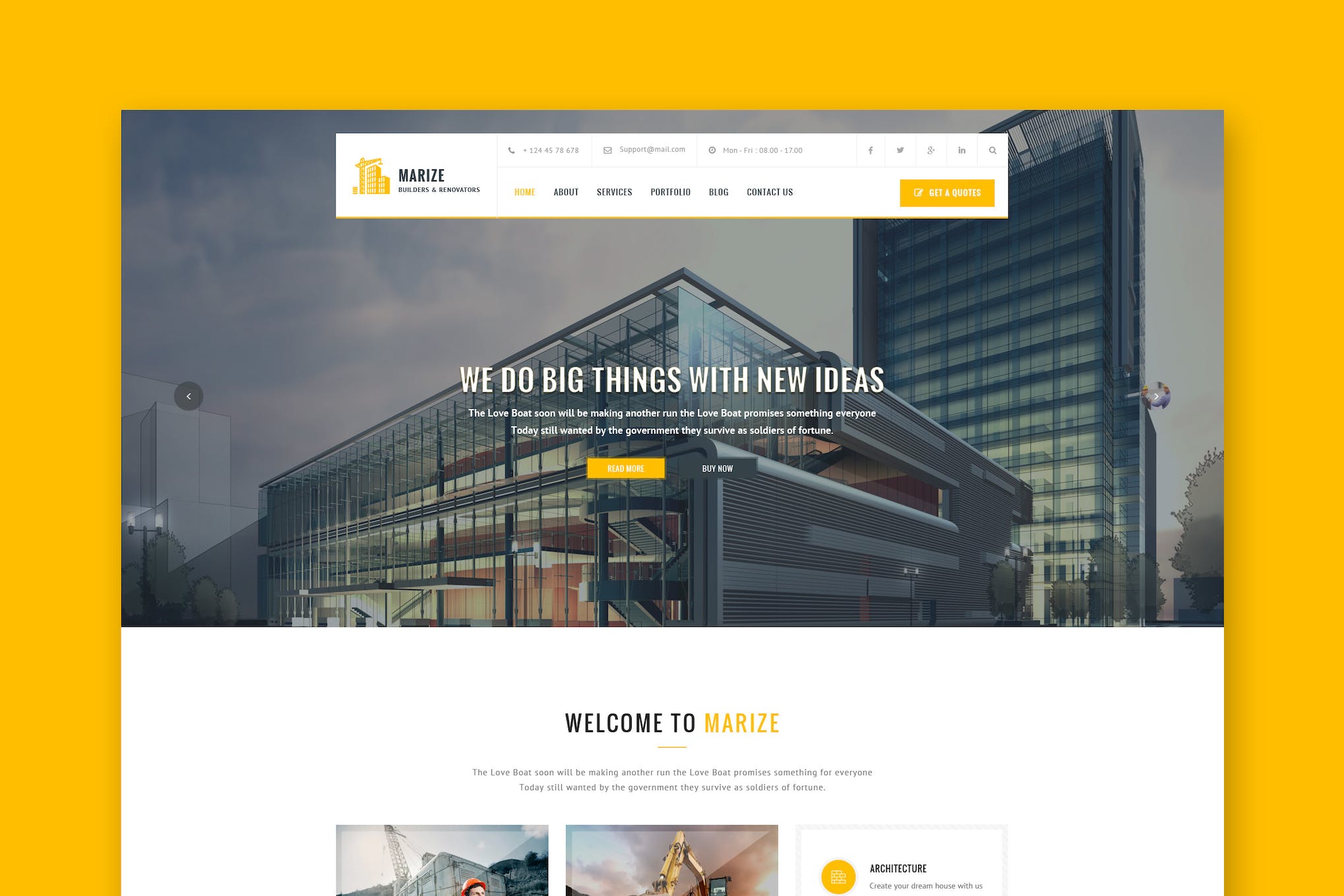 Marize – Construction & Building HTML Template