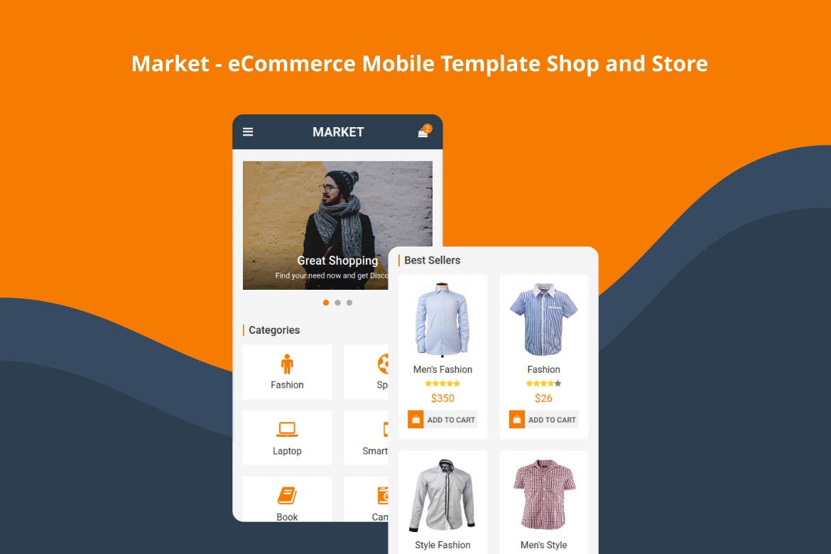 Market – eCommerce Mobile Template Shop and Store