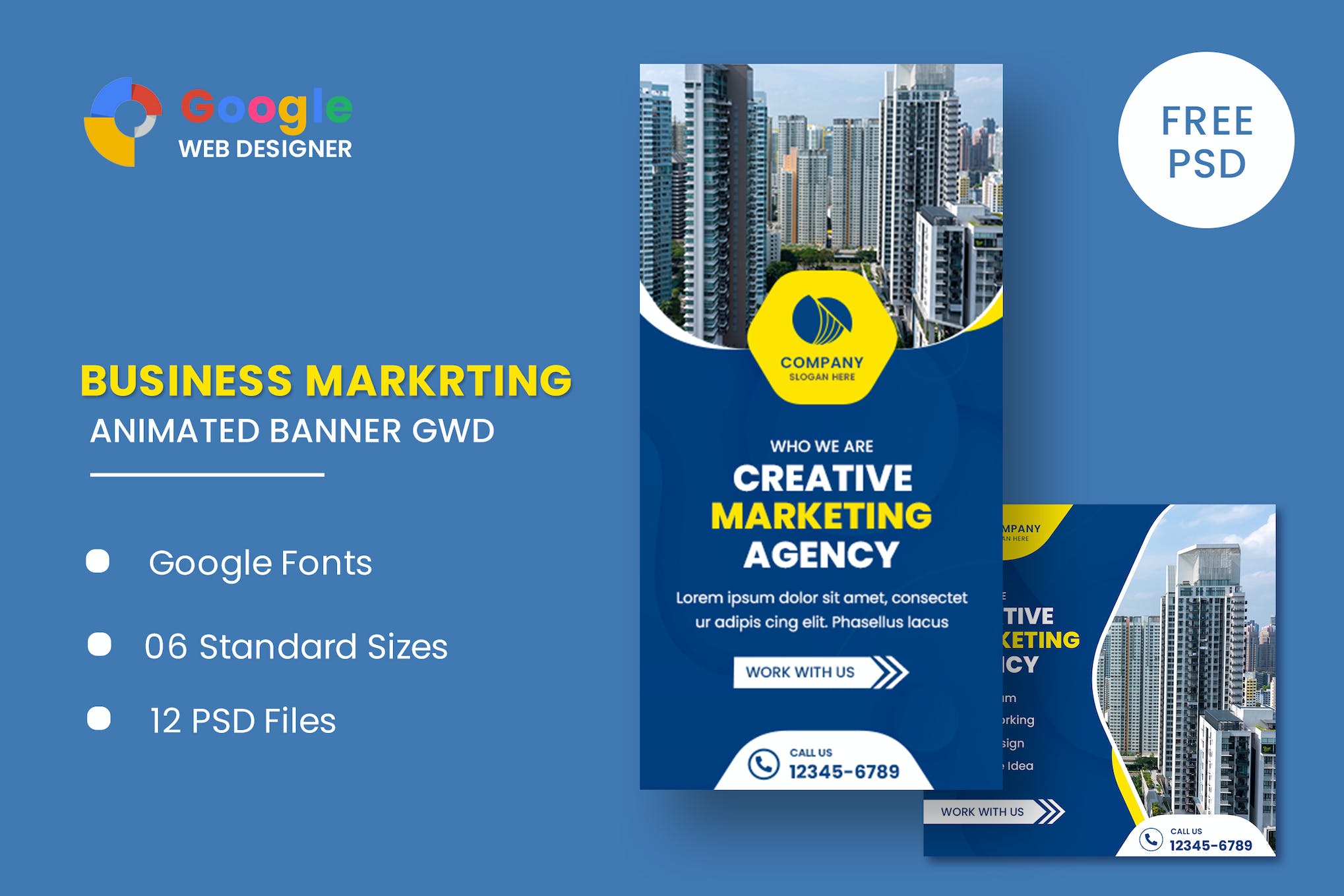 Marketing Agency Animated Banner GWD