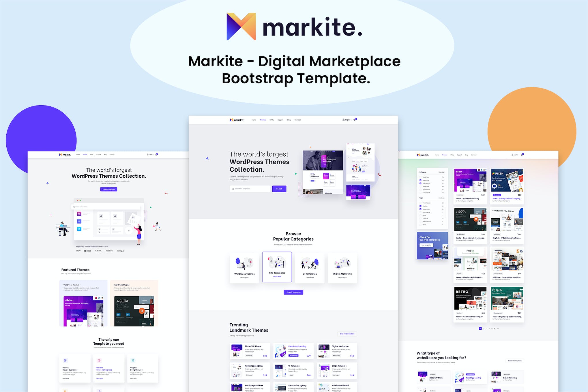 Markit – Digital Marketplace HTML5 Template