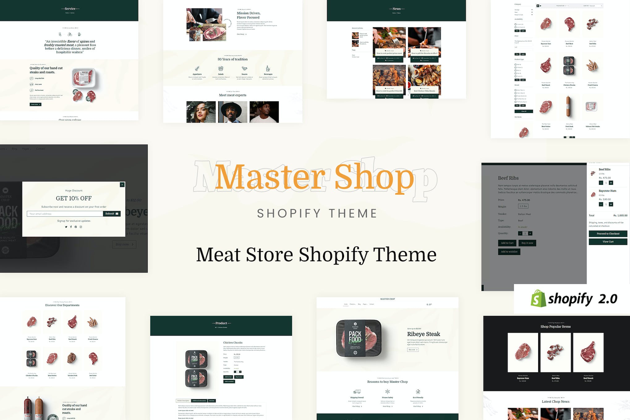 MasterChop – Meat Shop, Food Delivery Shopify