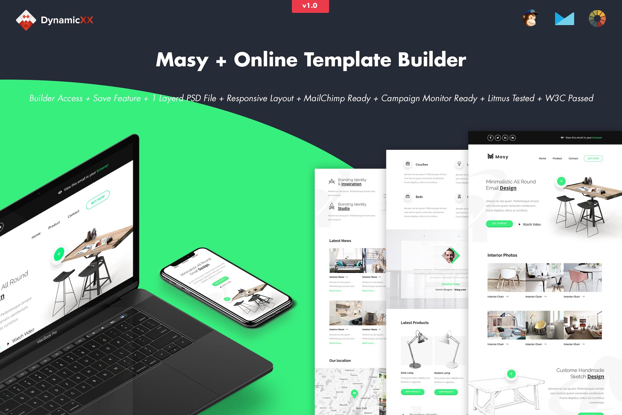 Masy – Minimalistic Furniture Email + Builder