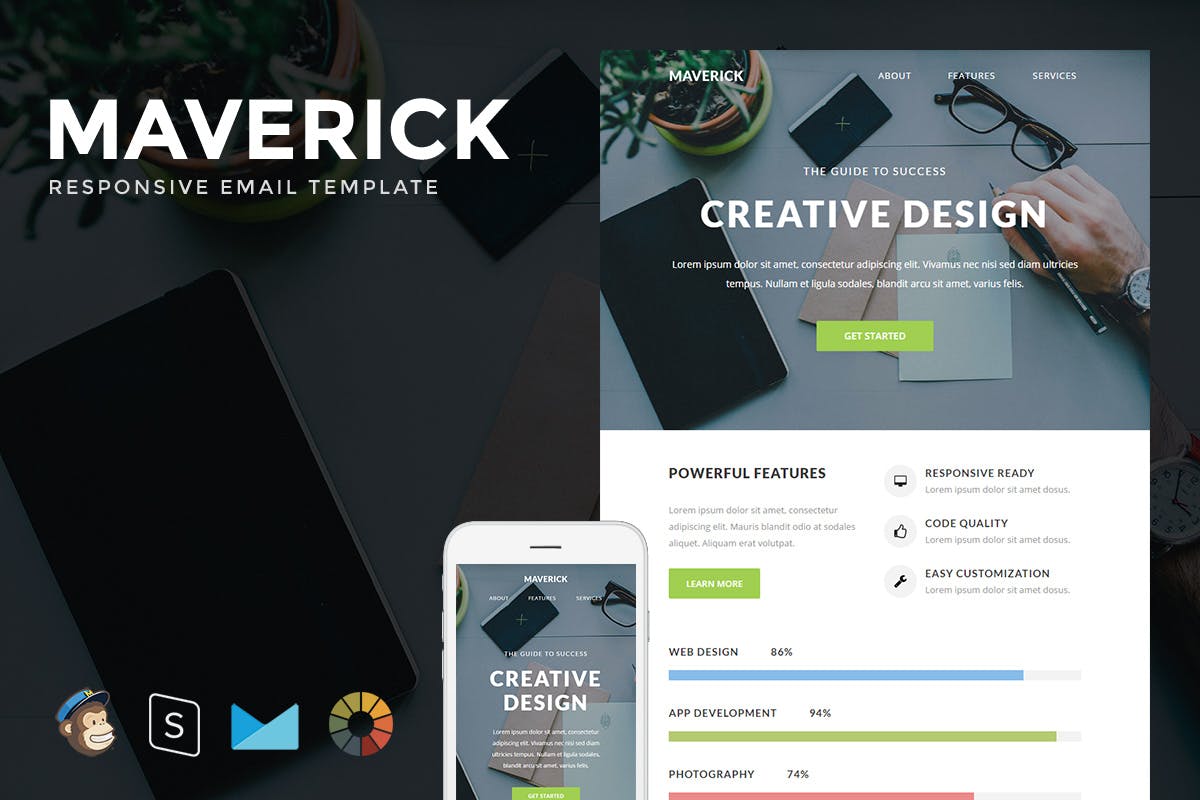 Maverick – Responsive Email + StampReady Builder