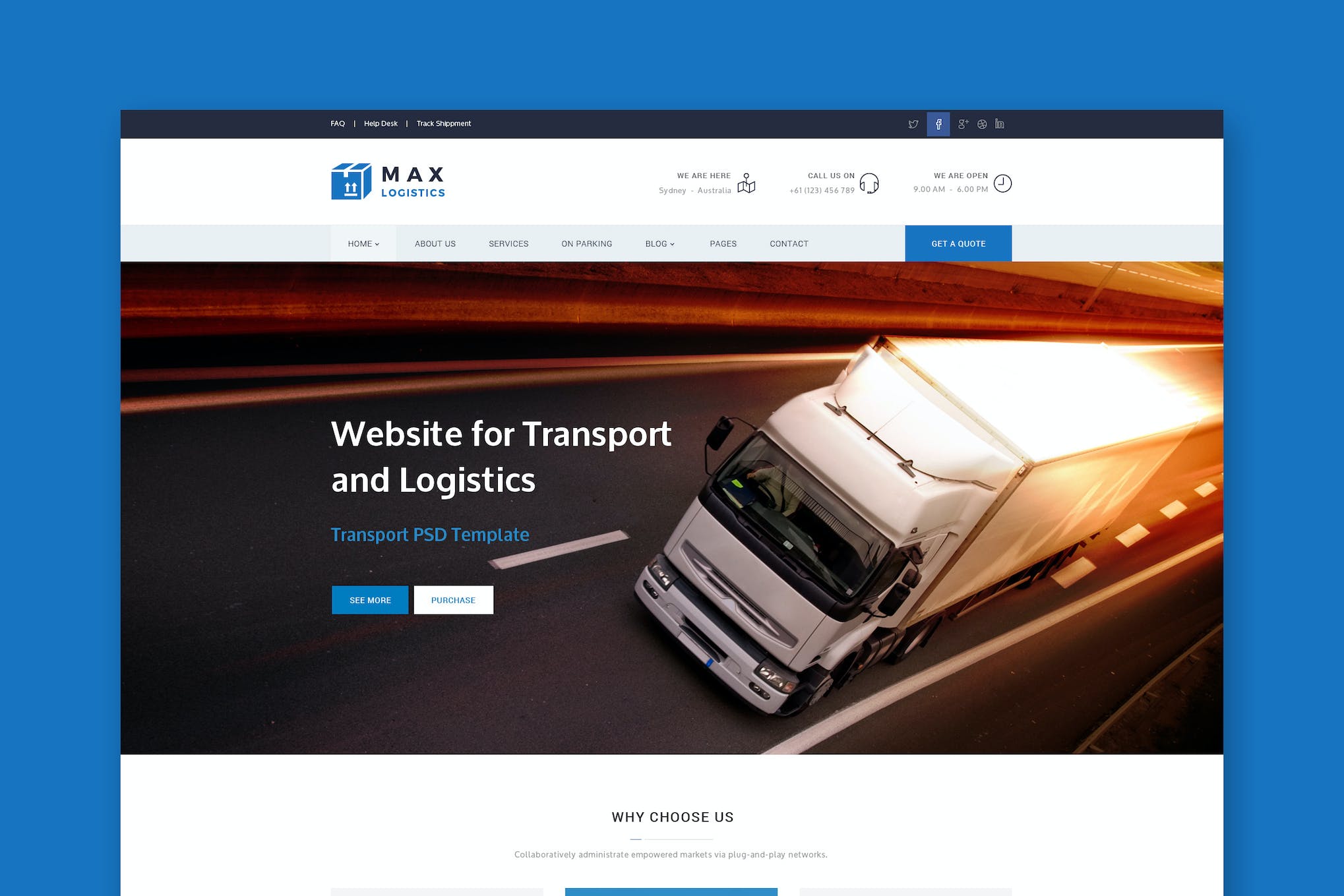 Max Logistics – Transport & Logistics HTML Templat