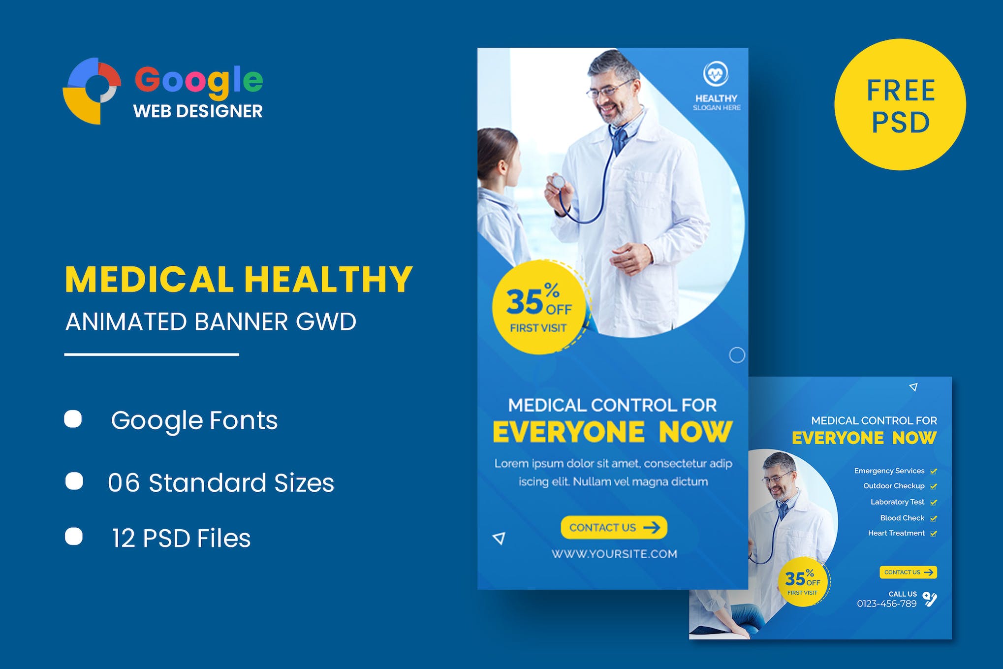 Medical Healthy Care Animated Banner GWD