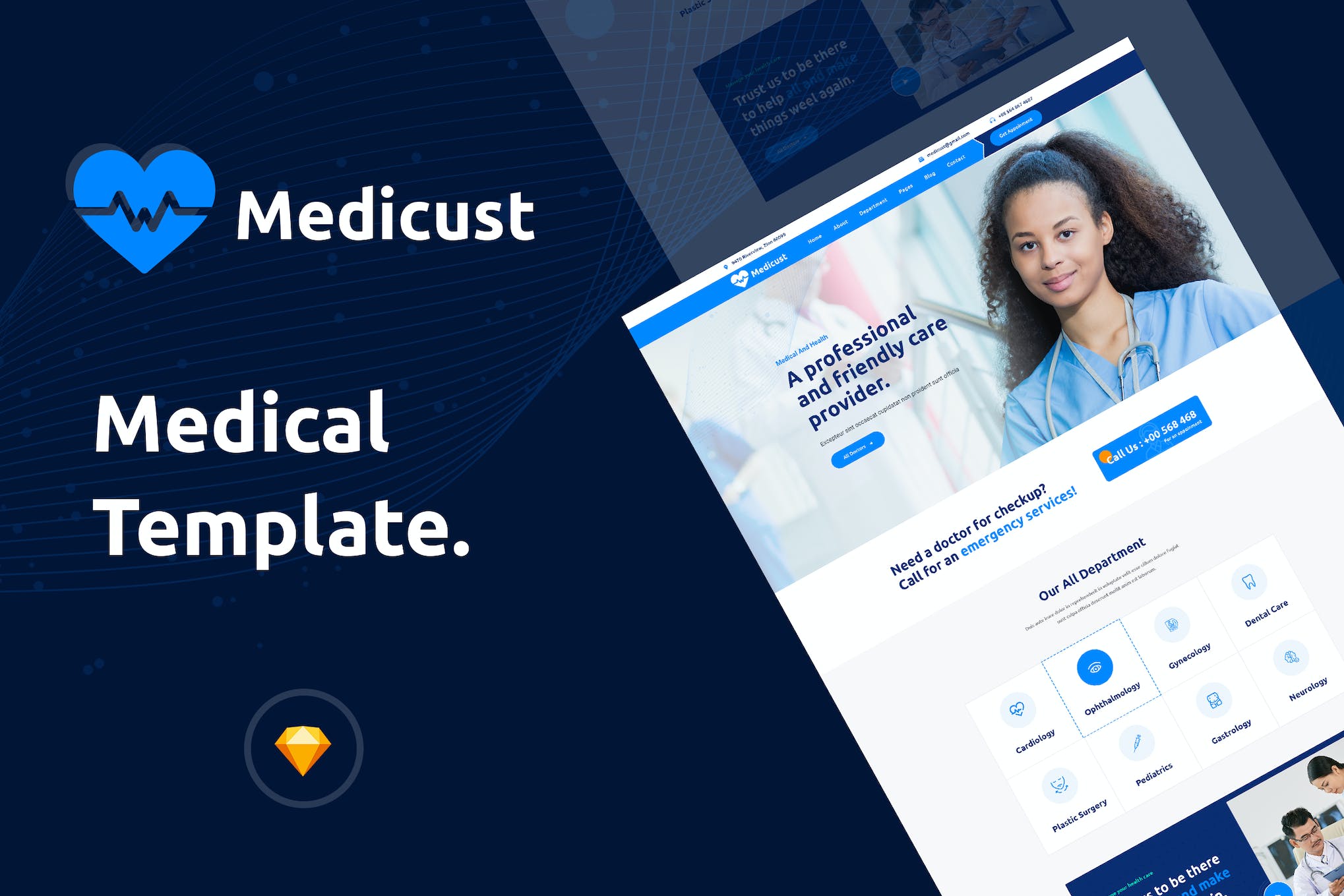 Medicust – Health and Medical Sketch Template