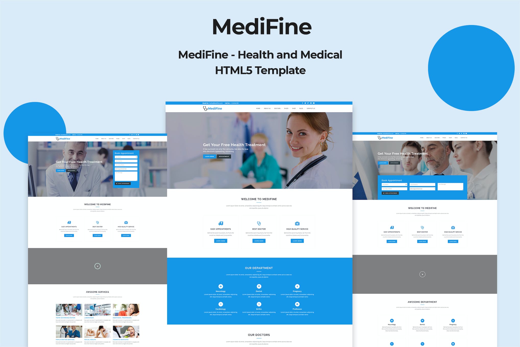 MediFine – Health and Medical HTML Template