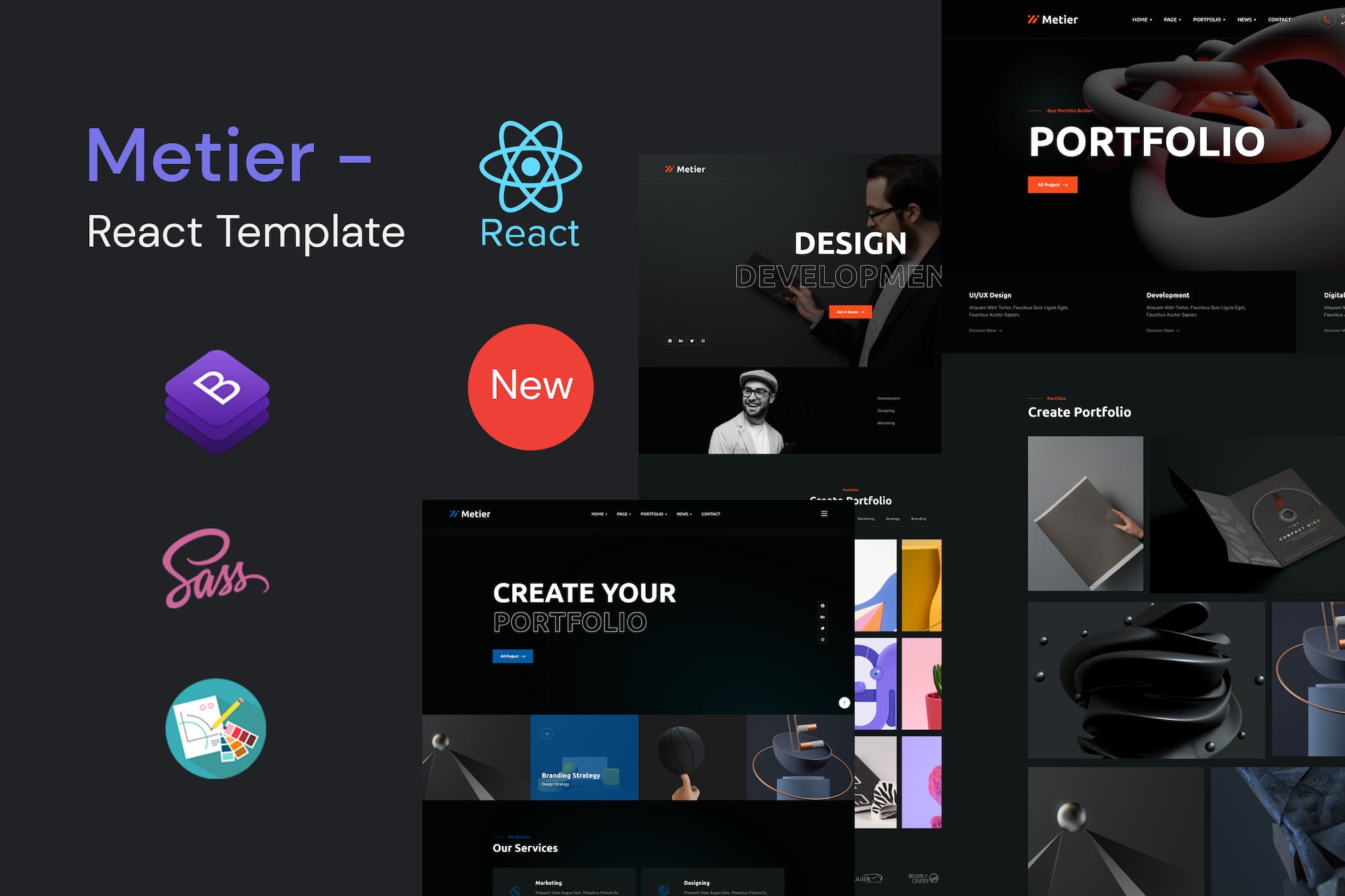 Metier – Personal Portfolio React Template