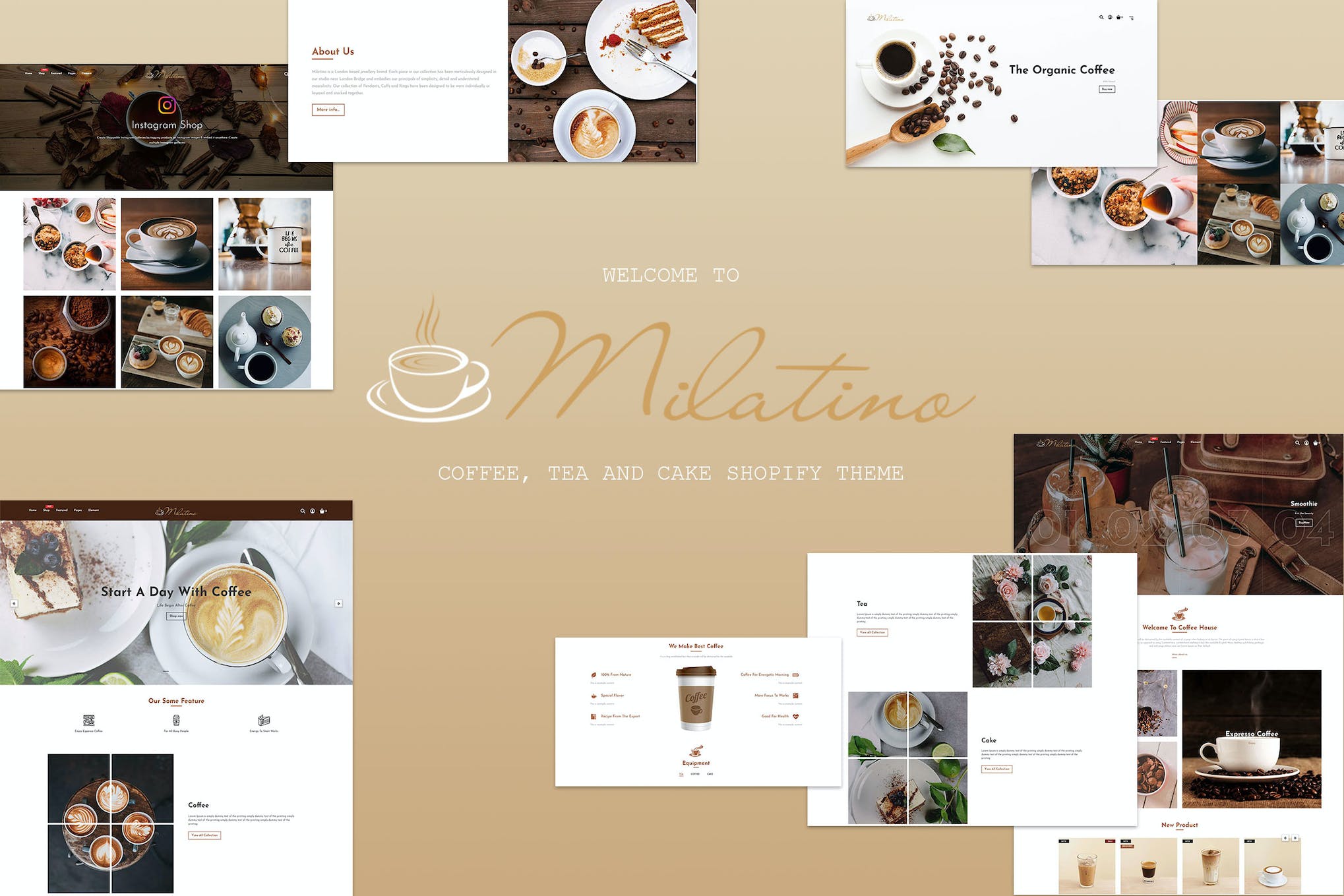 Milatino – Coffee & Tea and Cake Shopify Theme